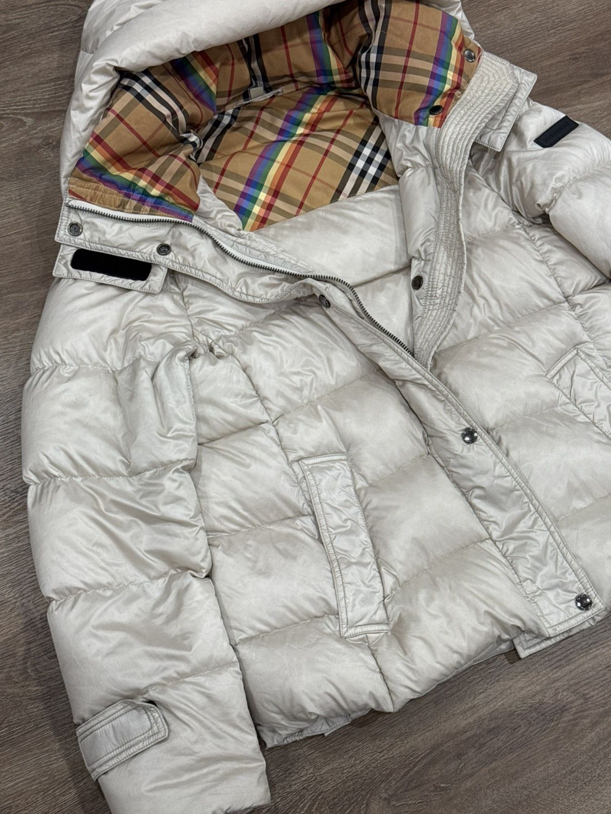 Burberry Burberry London Rainbow Check Lined Puffer Jacket FW18 Size XL / US 12-14 / IT 48-50 - 8 Thumbnail