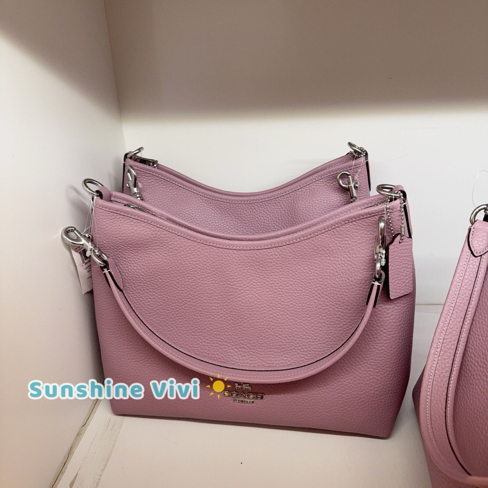 Coach NWT Coach Laurel Shoulder Bag CR148 Leather Silver/Lilac Size ONE SIZE - 1 Thumbnail