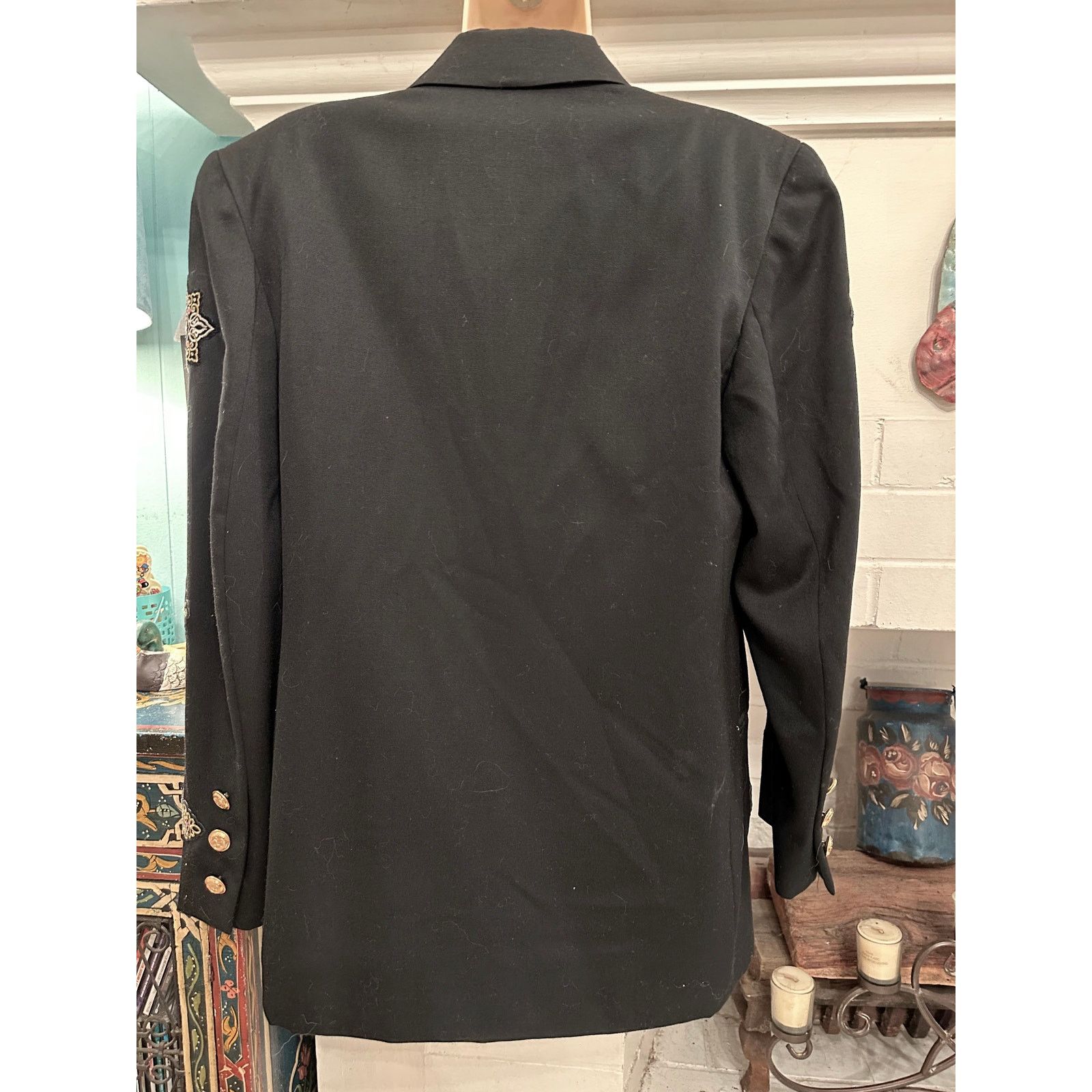 Other INCREDIBLE 80's WOOL BLAZER with PATCHES Size S / US 4 / IT 40 - 4 Thumbnail