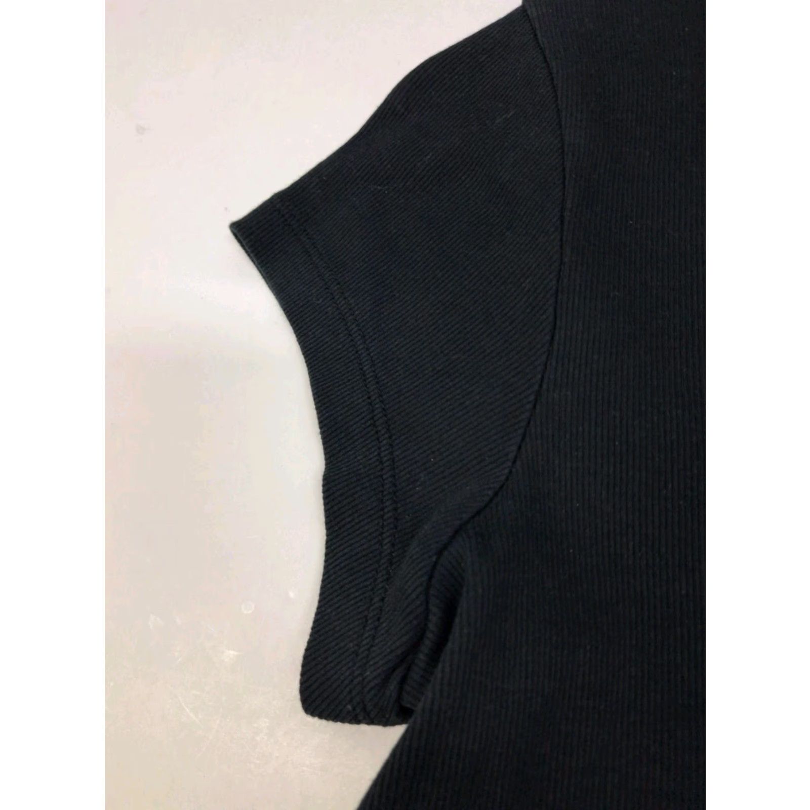 Madewell Madewell Shirt Women L Black Crew Neck Short Sleeve Pullover Cotton T-Shirt Basic Size L / US 10 / IT 46 - 6 Thumbnail