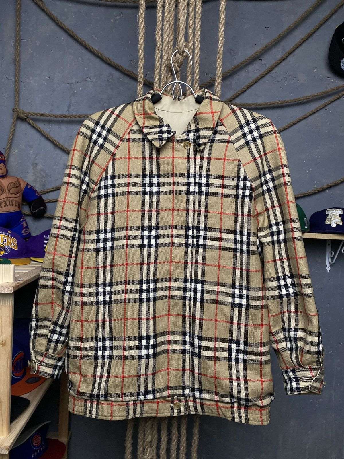 image of Vintage Burberry’S Reversible Nova Check Jacket, Women's (Size Medium)