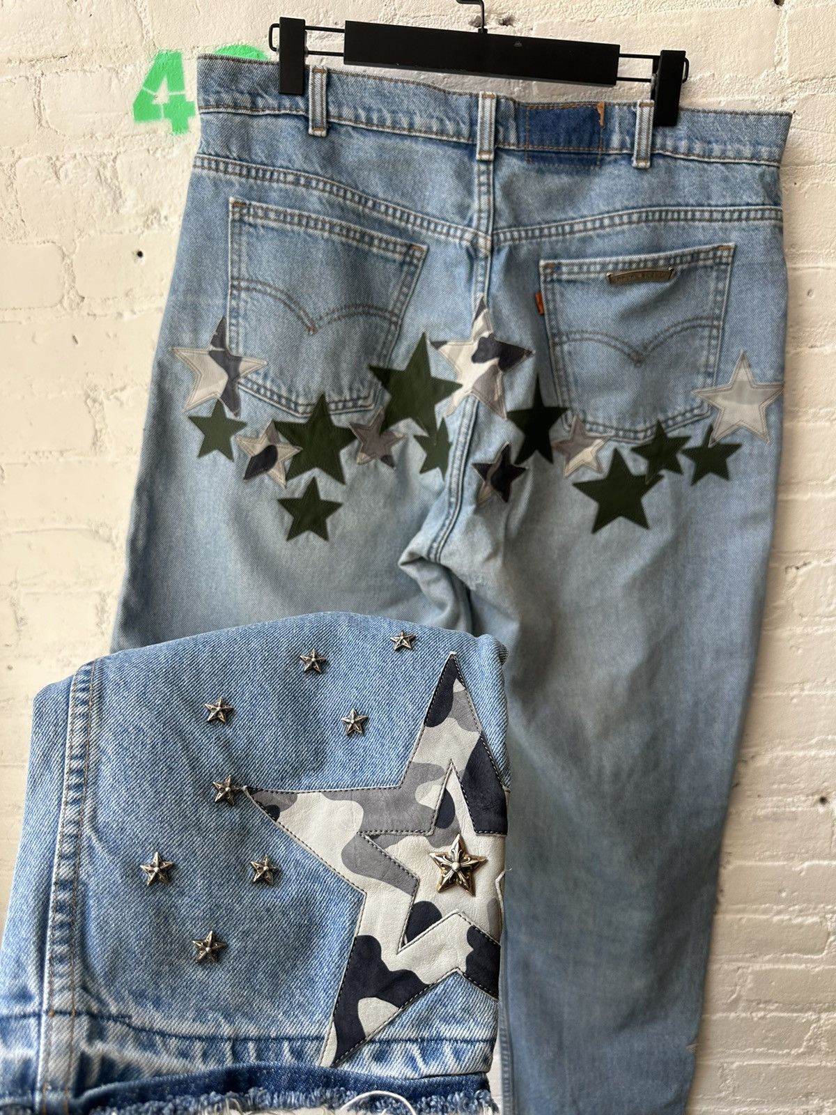 Chrome Hearts × Levi's Chrome Hearts 1 of 1 CAMO STAR SILVER PATCH JEANS 36 38 Size US 36 / EU 52 - 11 Thumbnail