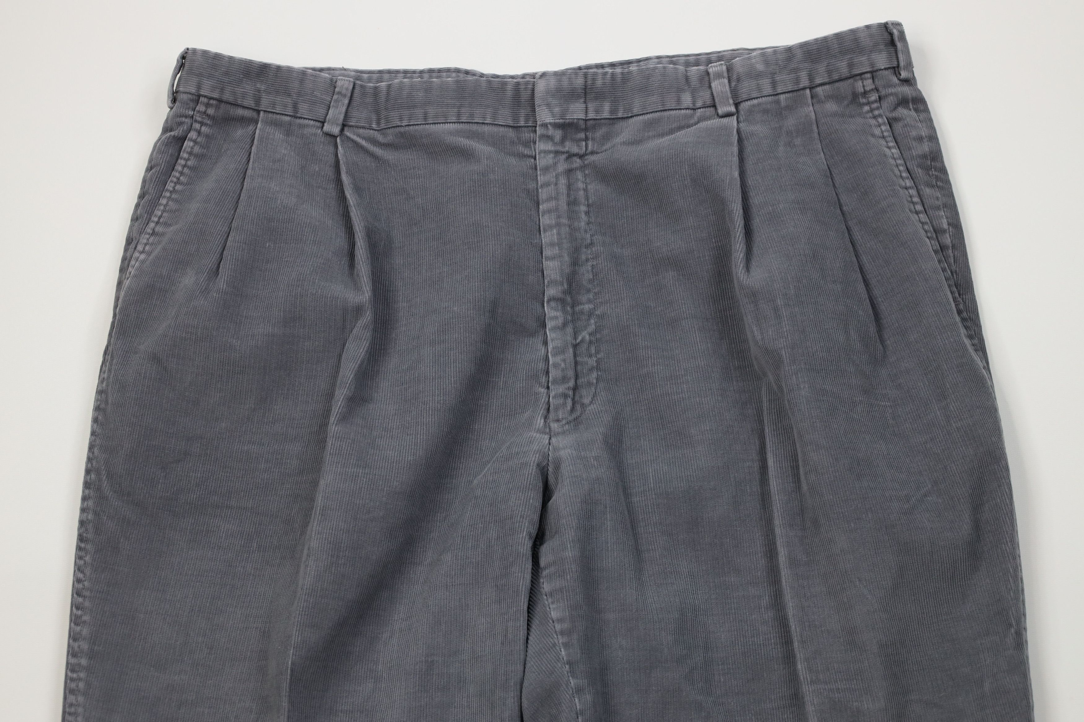 Lands' End Vintage 70s Lands End Wide Leg Corduroy Chino Pants Size US 42 / EU 58 - 2 Thumbnail