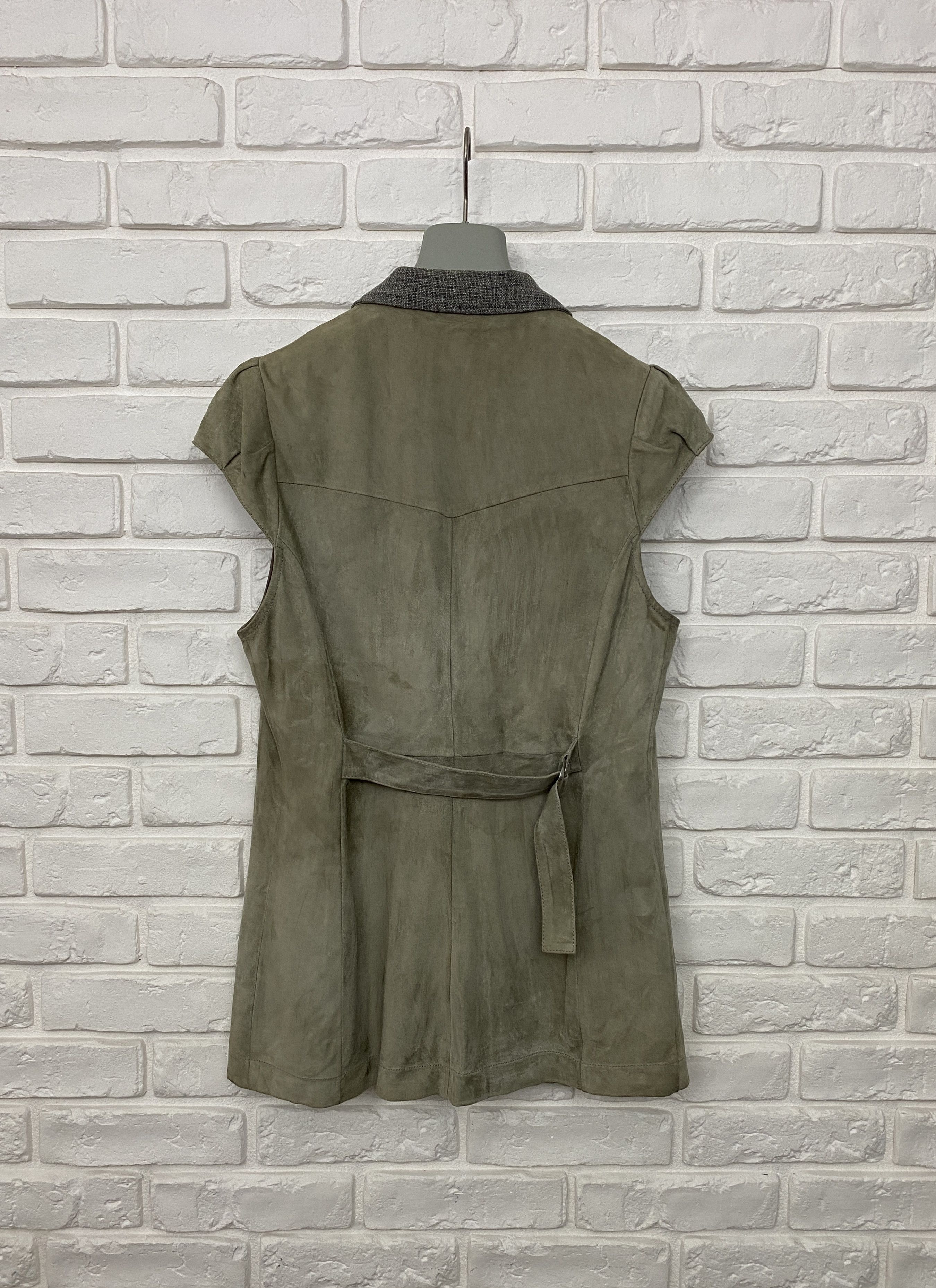 Brunello Cucinelli Brunello Cucinelli Suede Leather Short Sleeve Jacket Vest 44 Size M / US 6-8 / IT 42-44 - 13 Thumbnail