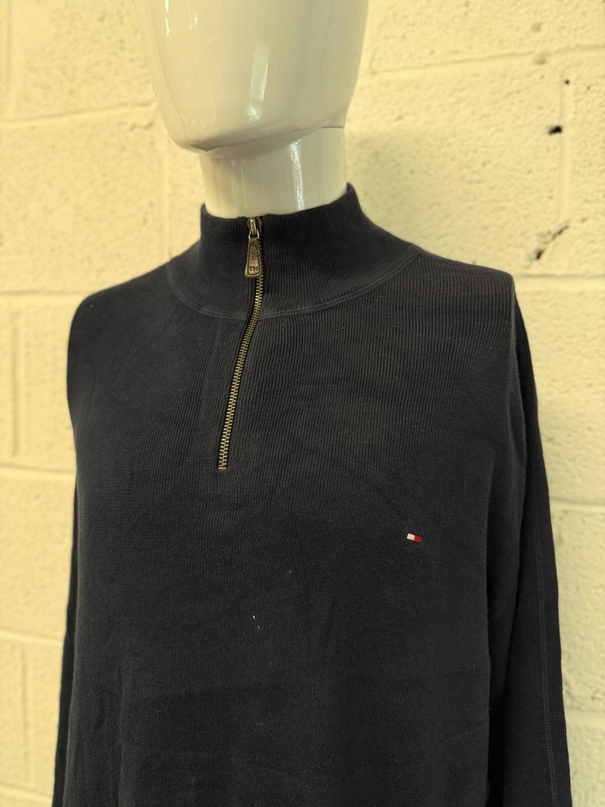 Tommy Hilfiger Tommy Hilfiger Navy 1/4 Zip Neck Sweater Mens Size XL Size US XL / EU 56 / 4 - 2 Thumbnail