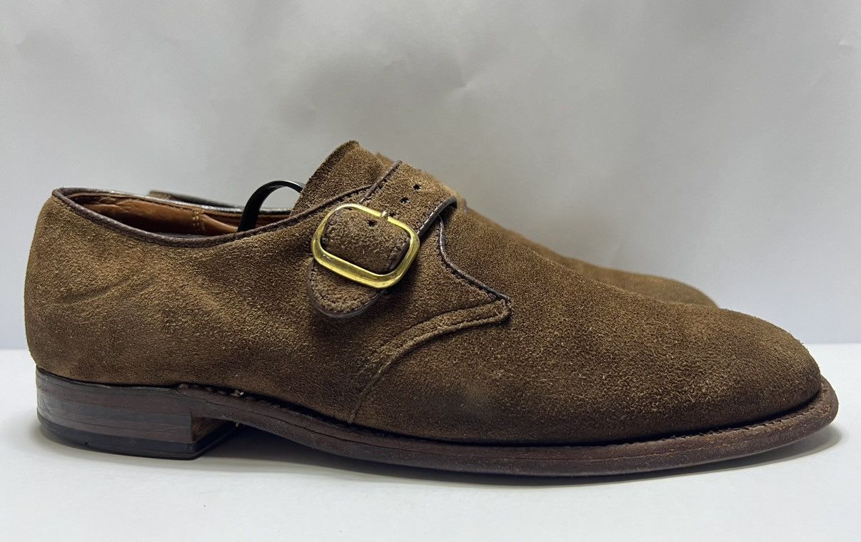 Alden Alden - Plain Toe Suede Monk Strap Derby Size US 8 / EU 41 - 2 Thumbnail