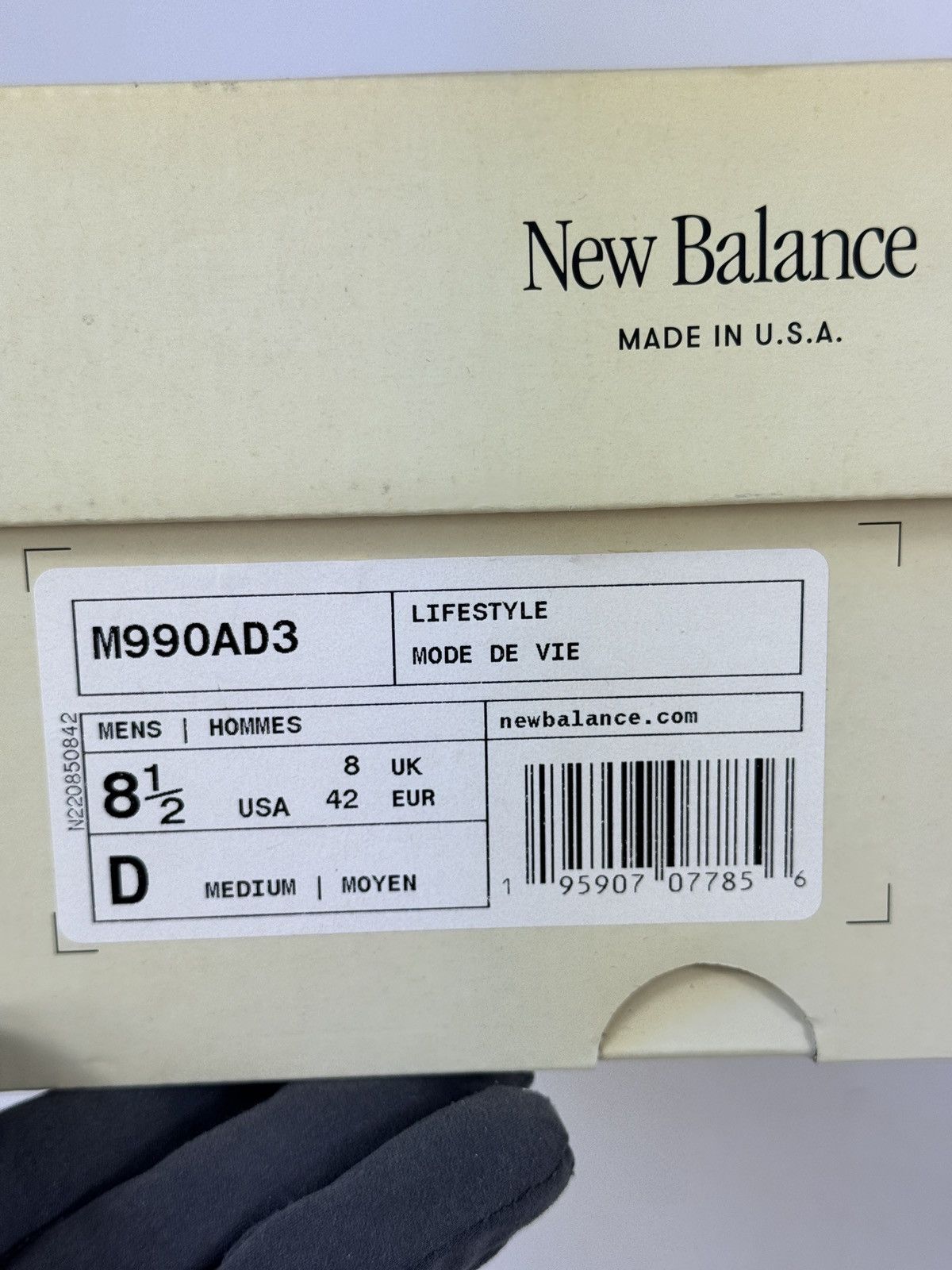New Balance NEW BALANCE 990v3 MiUSA TEDDY SANTIS MOONBEAM SNEAKERS Size US 8.5 / EU 41-42 - 10 Thumbnail