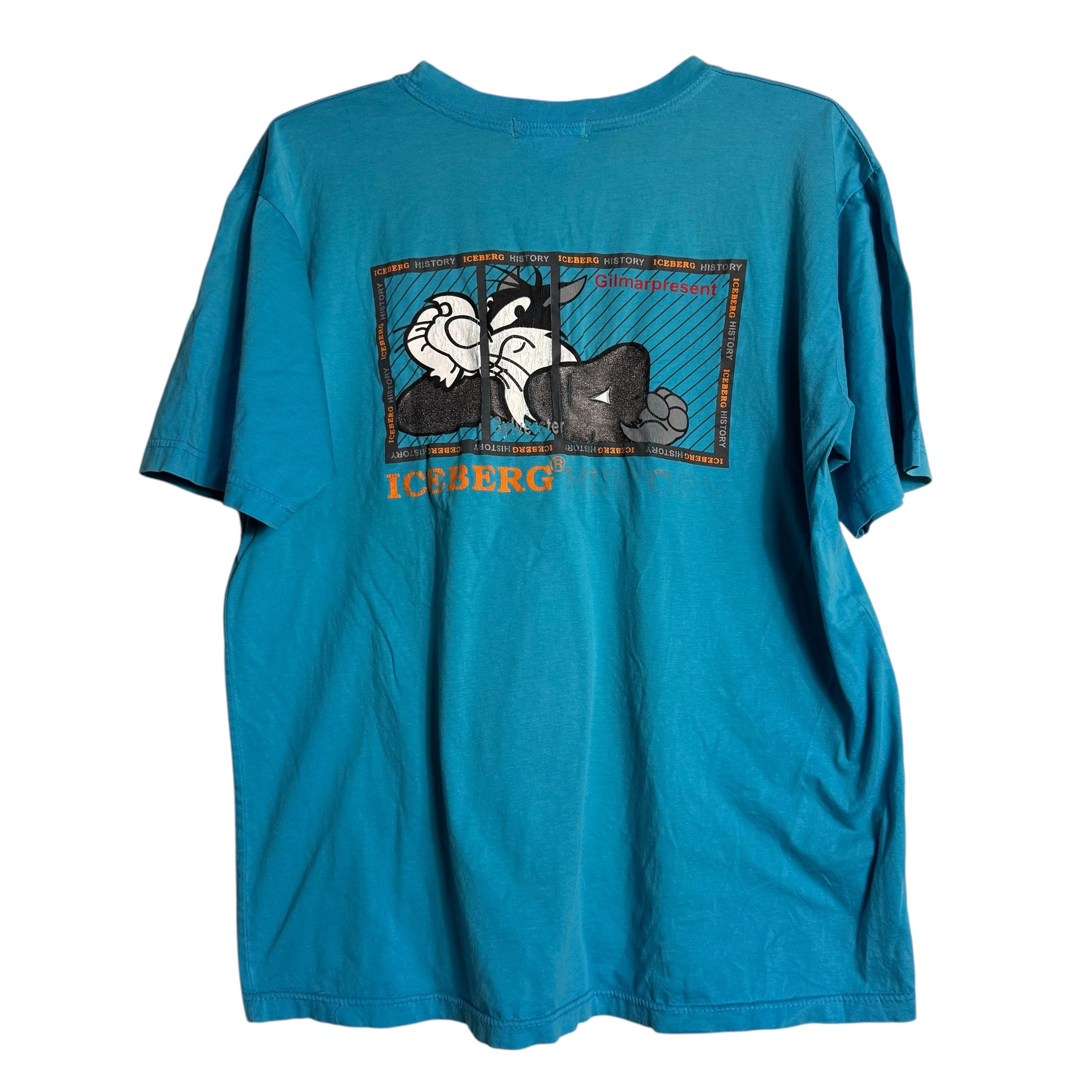 Iceberg 🔥RARE🔥Vintage Icerberg x Sylvester Warner Bros OVP T-shirt Size US XL / EU 56 / 4 - 3 Thumbnail