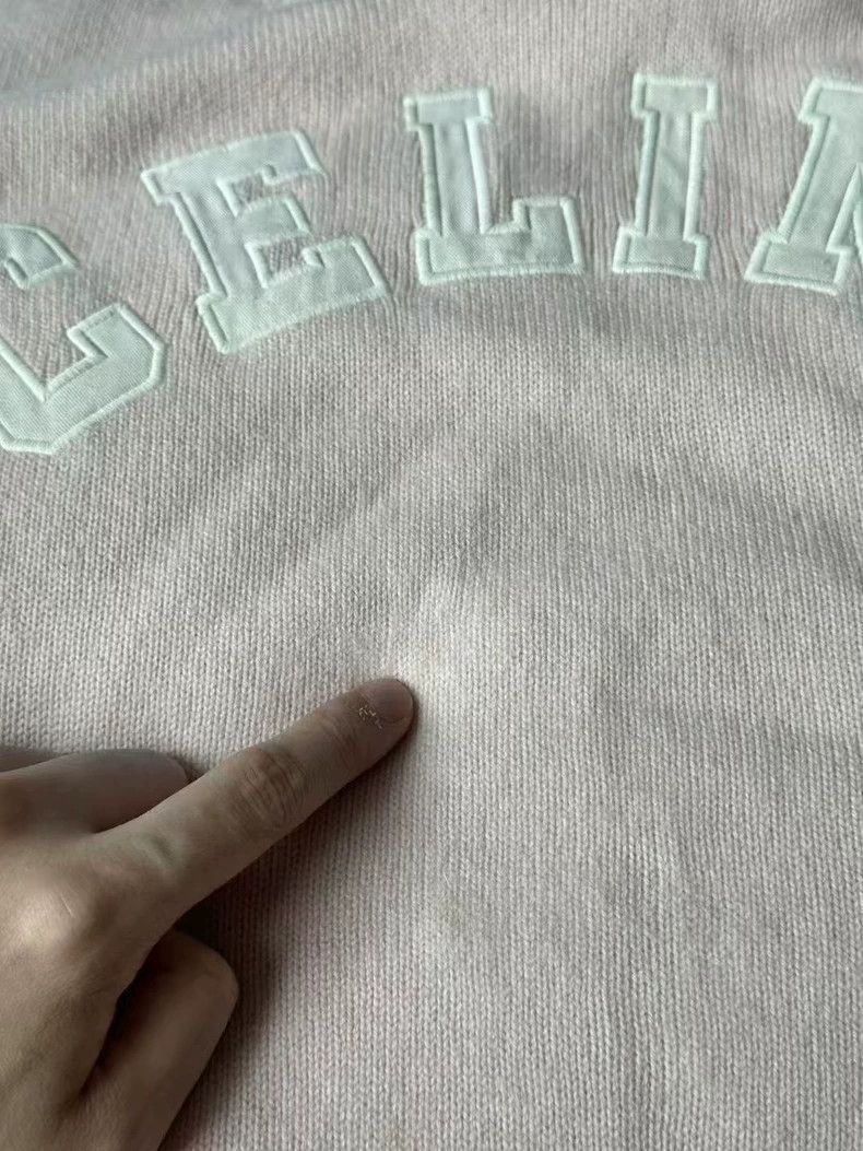 Celine Celine Pink Cashmere Letter Sweater Size US S / EU 44-46 / 1 - 4 Thumbnail