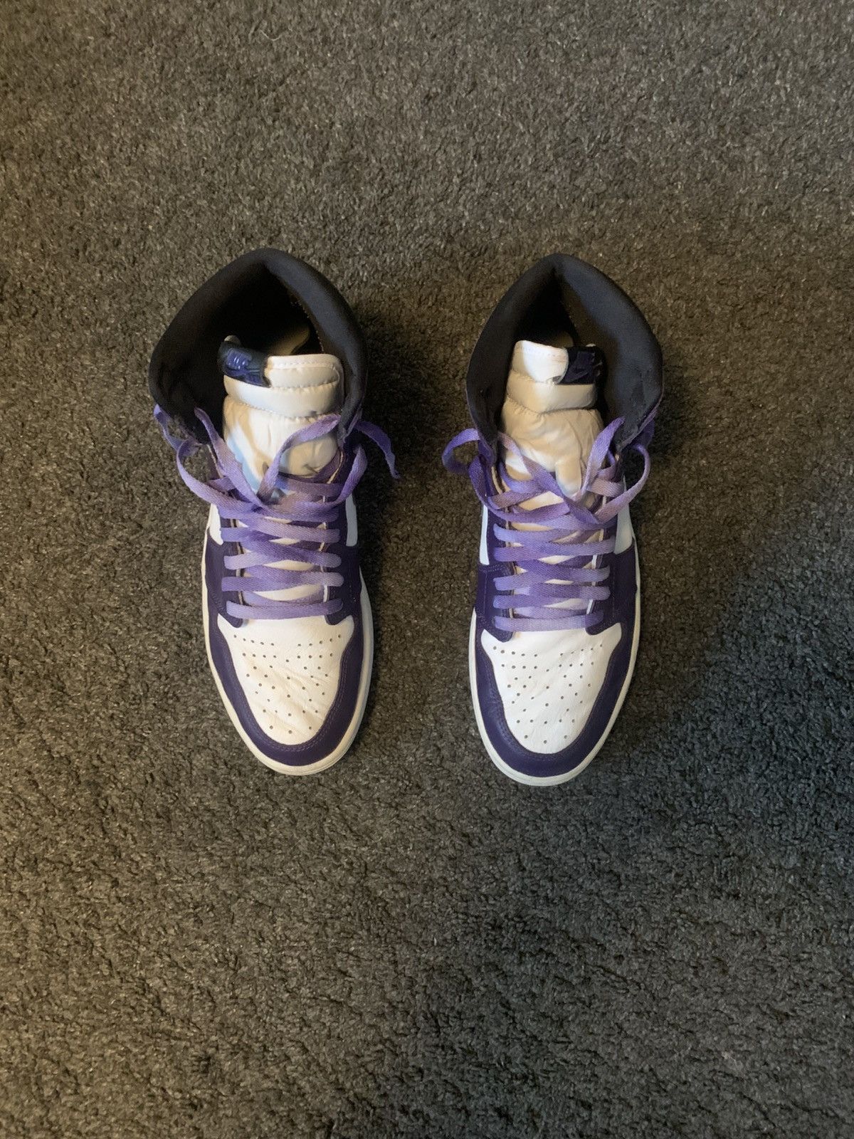 Jordan Brand × Nike Air Jordan 1 Court Purple 2.0 Size US 12 / EU 45 - 4 Thumbnail