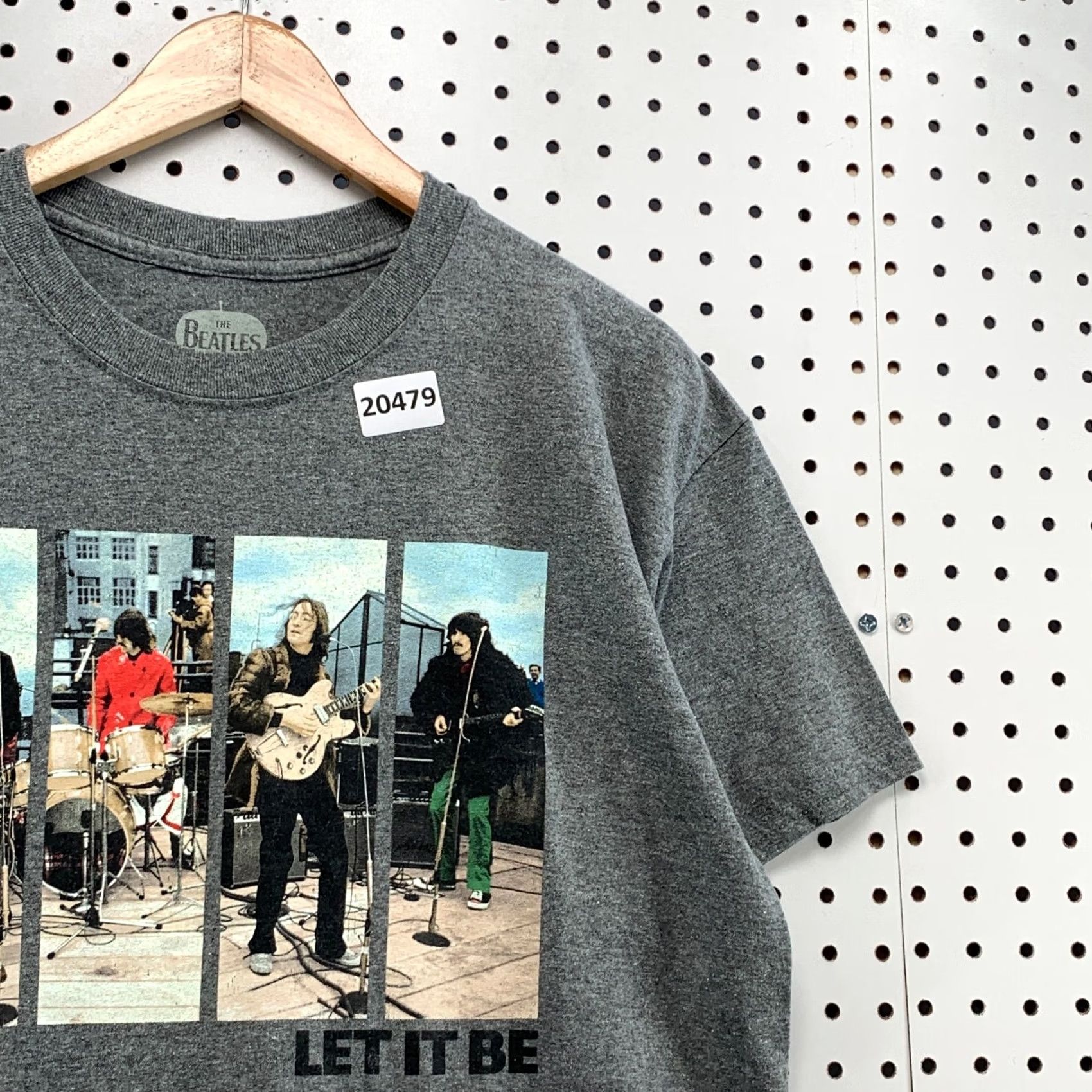 Vintage The Beatles Shirt Gray Let It Be Rock Music Band TEE Adult Large 21x29.5 Size US L / EU 52-54 / 3 - 6 Thumbnail
