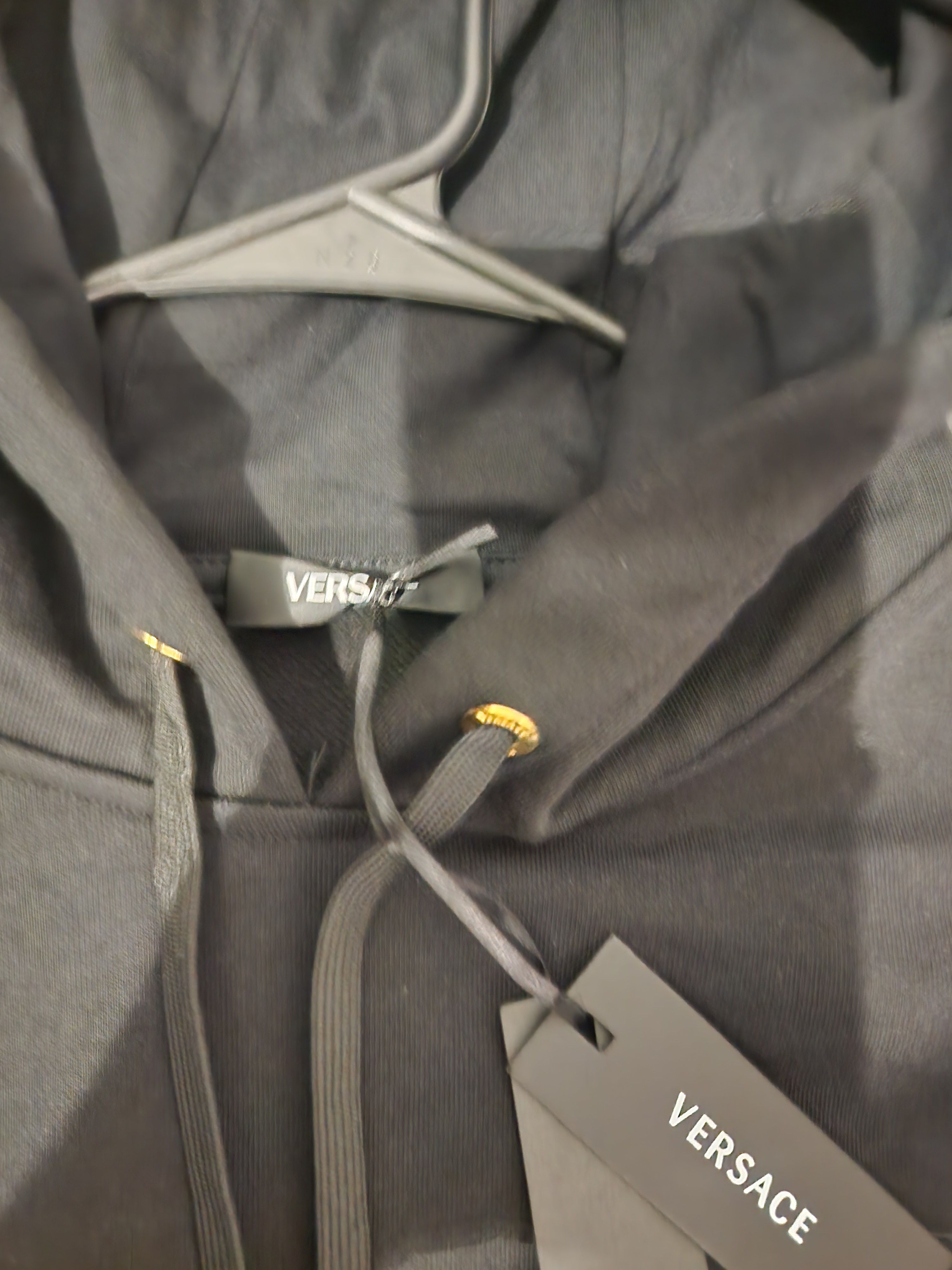 Versace Versace XL Embroidered Cotton-Jersey Hoodie $2000 RETAIL Size US XL / EU 56 / 4 - 3 Thumbnail