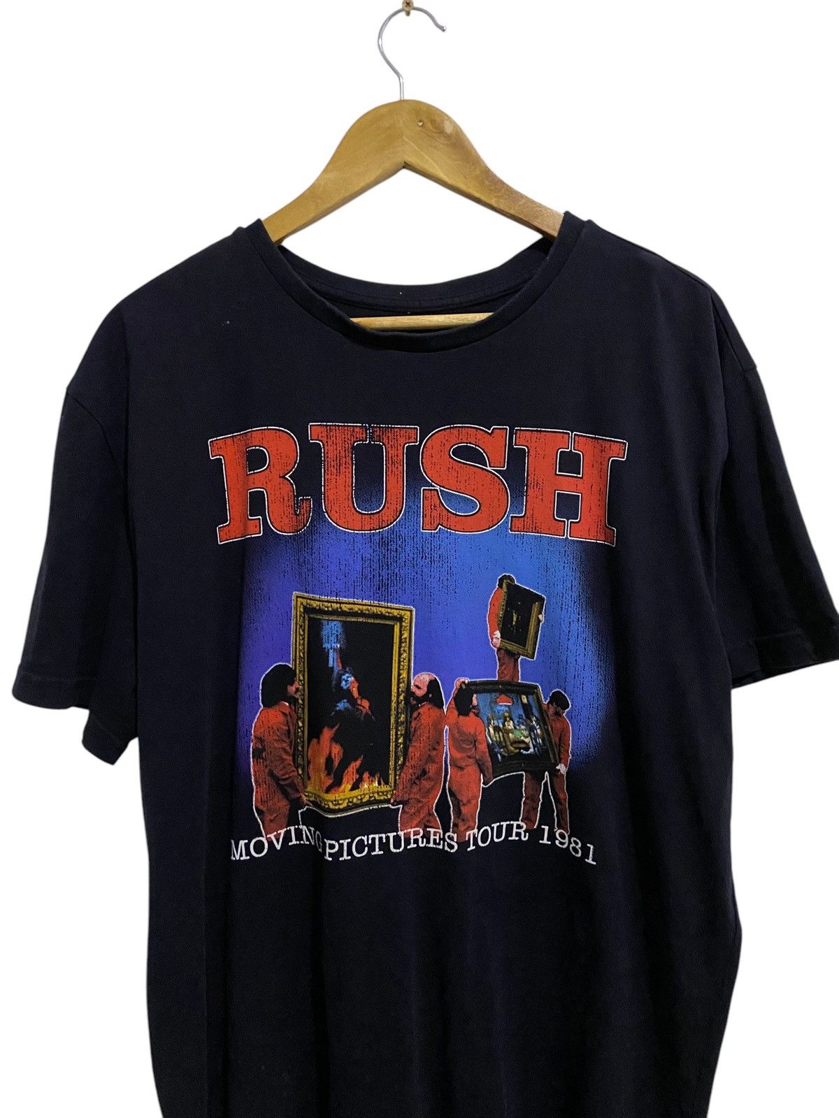 Band Tees RUSH T-Shirt Tour 1981 !! Rock Band Vintage Size US XL / EU 56 / 4 - 3 Thumbnail