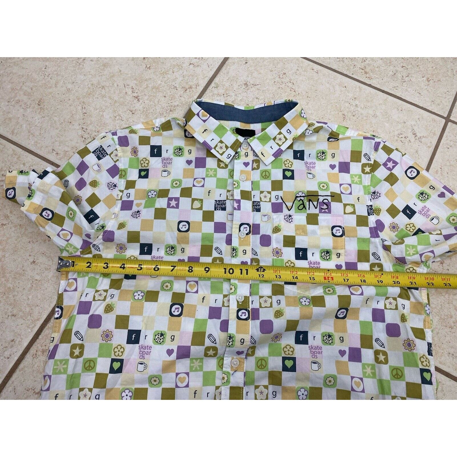 Vans Vans Frog Skateboards Short Sleeve Button Shirt Checkerboard Size US M / EU 48-50 / 2 - 9 Thumbnail