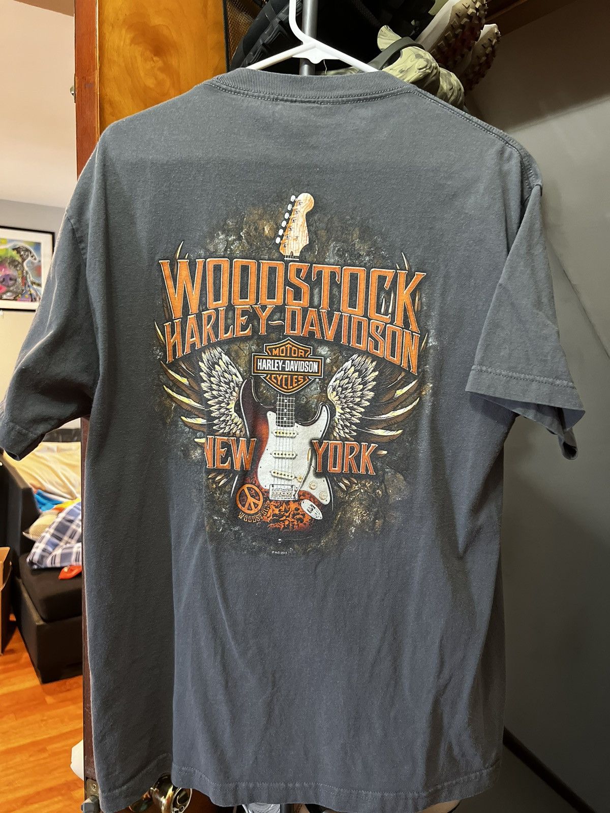 Harley Davidson × Vintage Harley Davidson T-Shirt Long Branch, NJ Size US L / EU 52-54 / 3 - 2 Thumbnail
