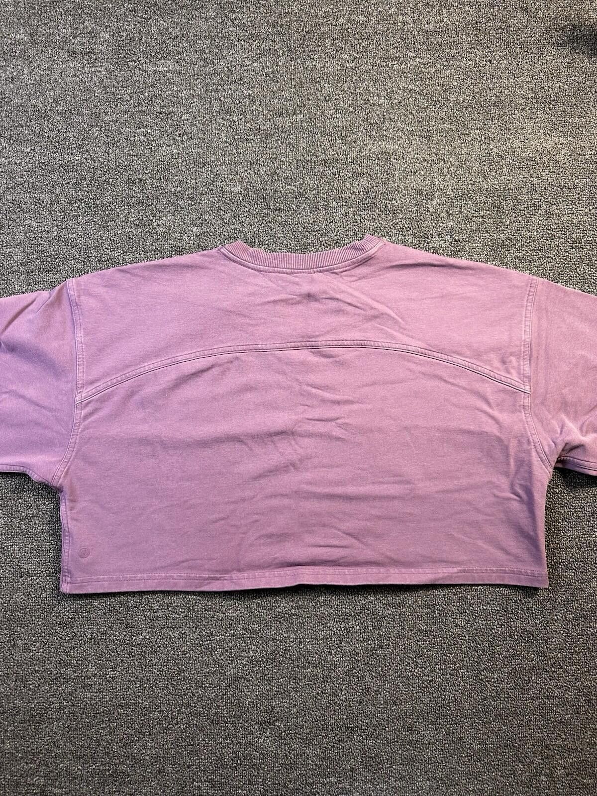 Lululemon Lululemon Plum Cropped Crew Neck Sweatshirt, Sz 14 Size XL / US 12-14 / IT 48-50 - 5 Thumbnail
