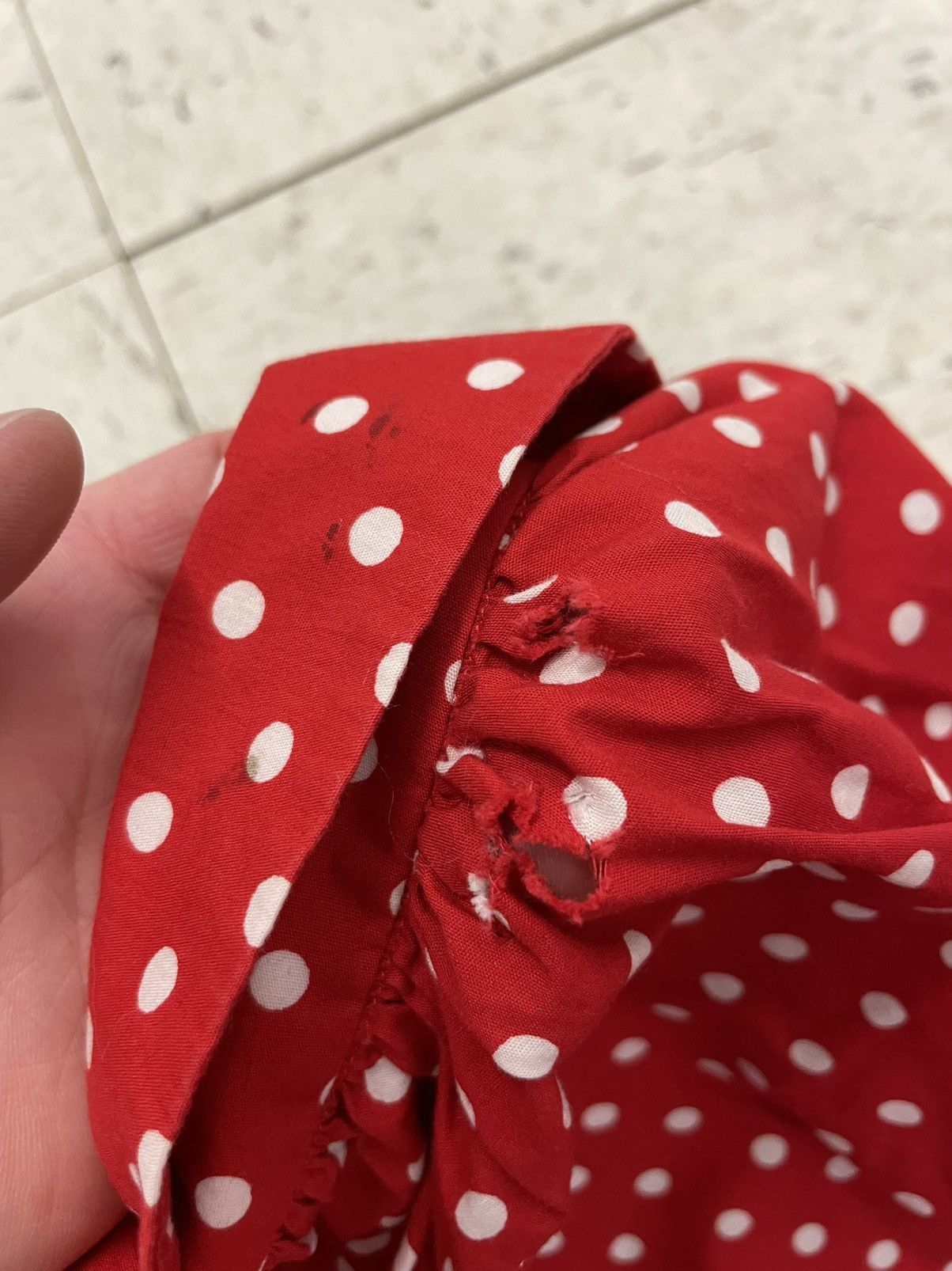 Comme des Garcons SHIRT Polka Dot Print Button Up Collar Cotton Size L / US 10 / IT 46 - 10 Thumbnail