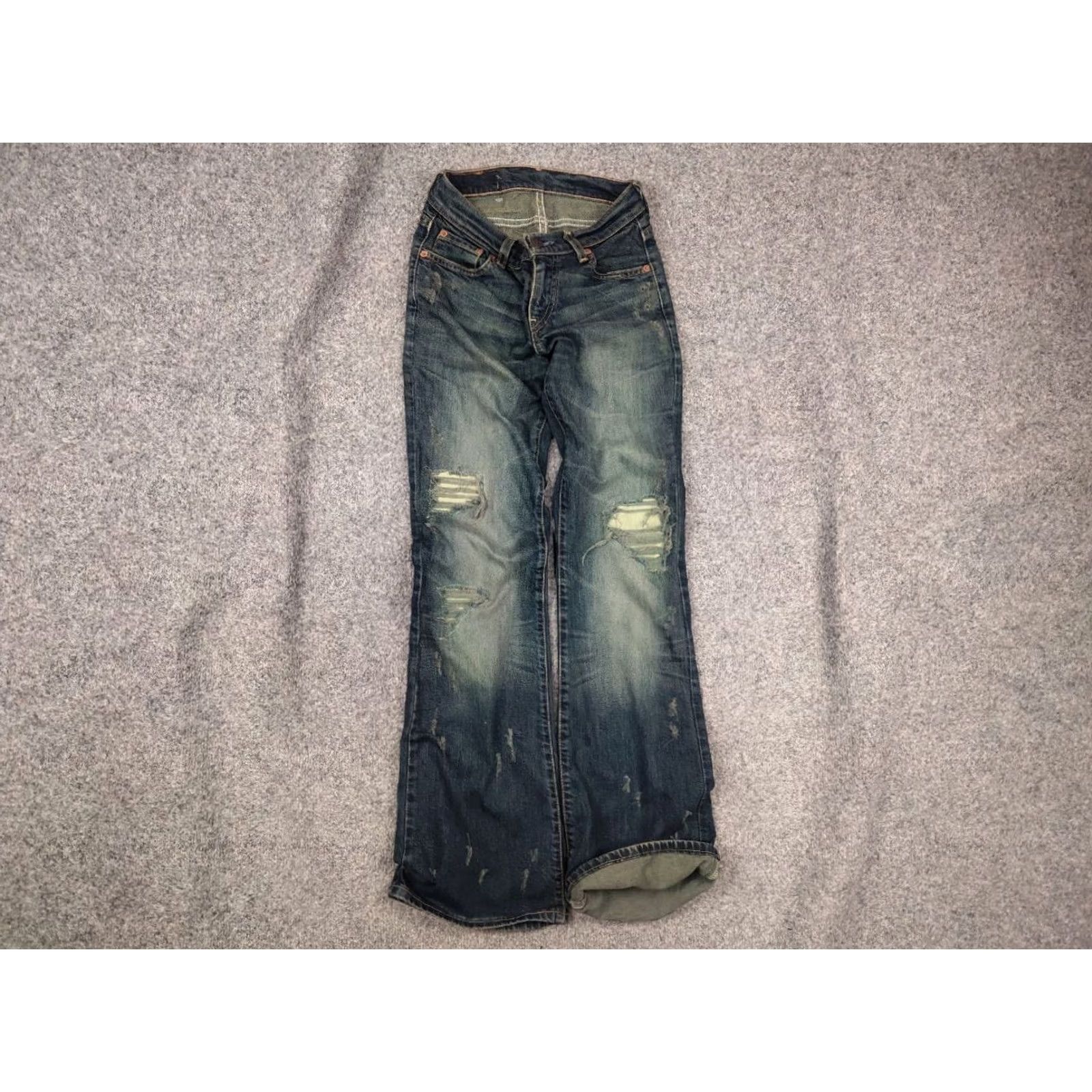 Levi's VINTAGE Levi's 529 Bootcut Jeans Distressed Denim 26 Blue 90s Gothic Grunge Women XS? Size 26" / US 2 / IT 38 - 2 Thumbnail