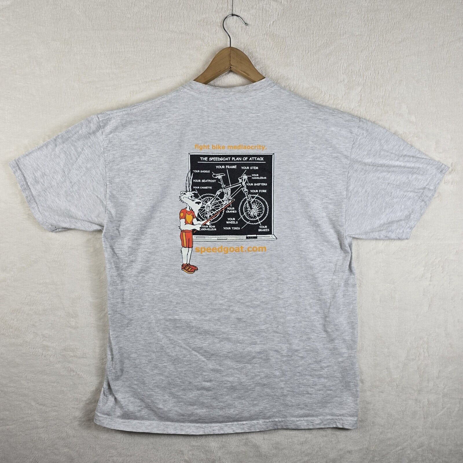 Hanes Vintage Speedgoat Bicycles Mediaocrity Shirt XL Bike Shop Size US XL / EU 56 / 4 - 6 Thumbnail