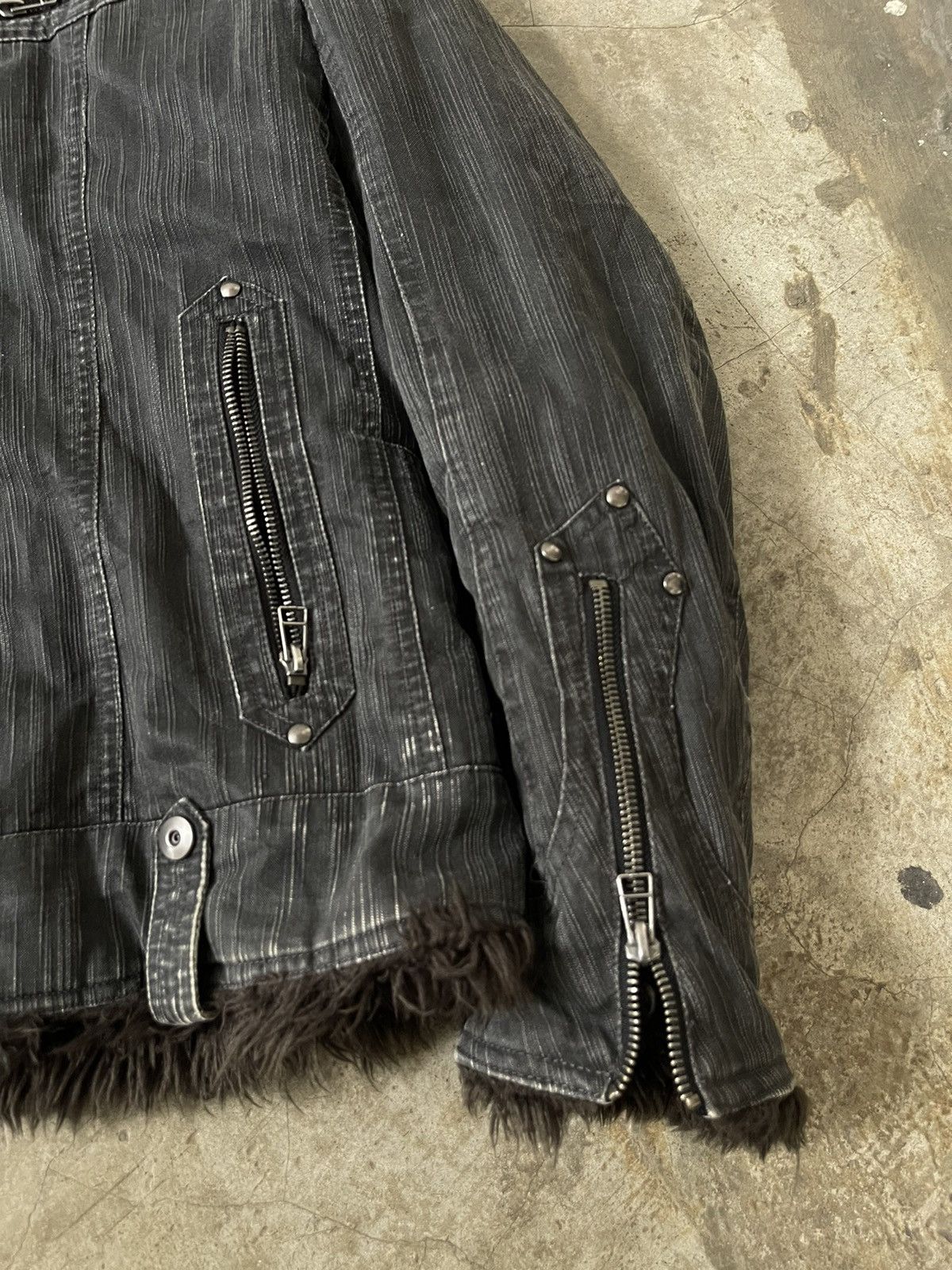 Mossimo Y2K Mossimo Fur Rider Jacket Gothic Opium Style LGB Japanese Size US L / EU 52-54 / 3 - 5 Thumbnail