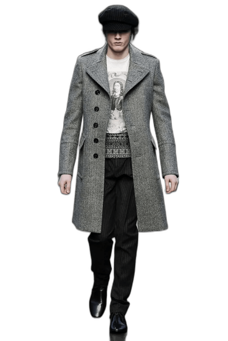 Burberry Prorsum Gray Wool Trench Coat