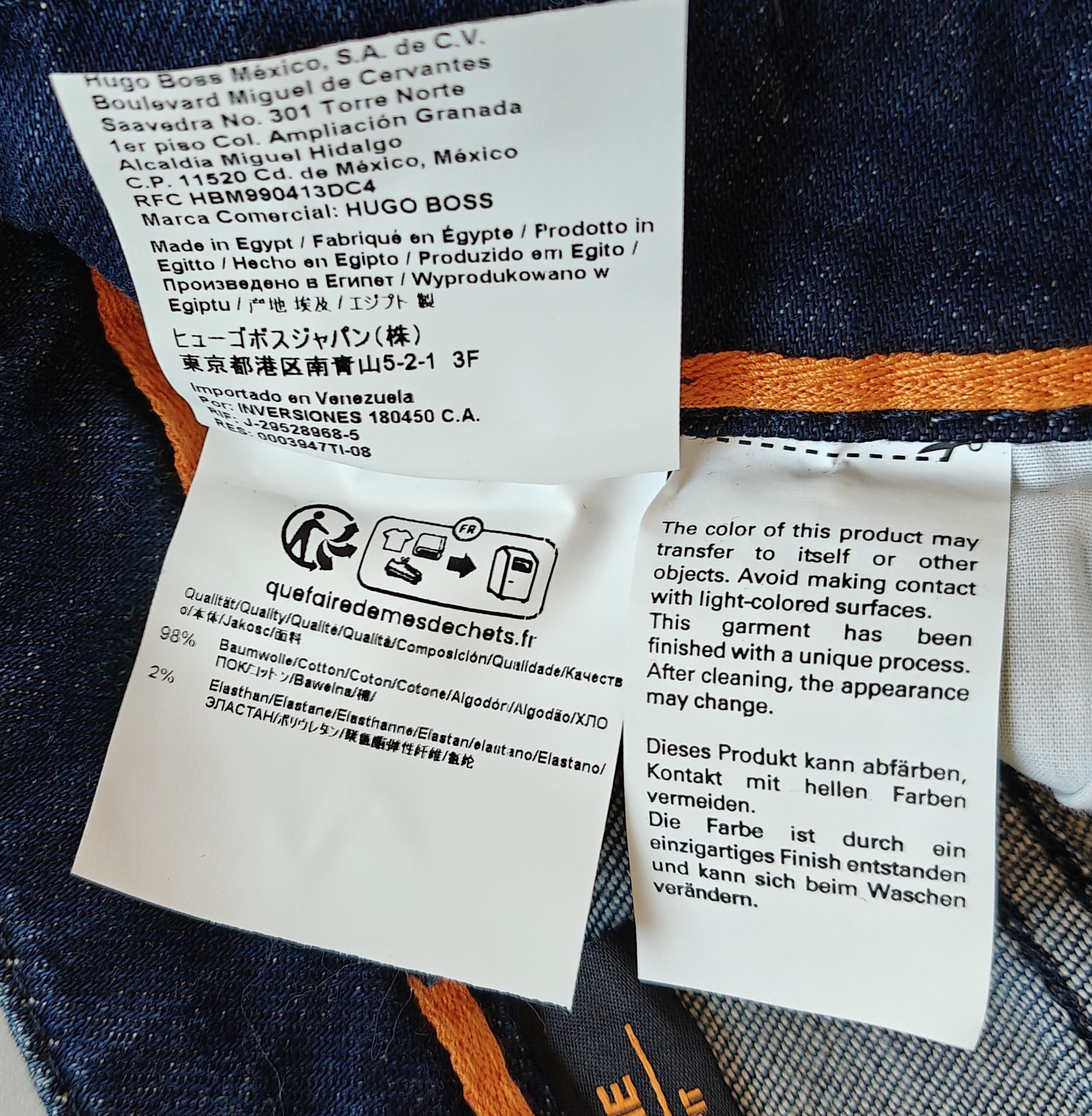Hugo Boss HUGO BOSS RE.MAINE Regular fit Jeans Free Shipping T/6128 Size US 35 - 8 Thumbnail