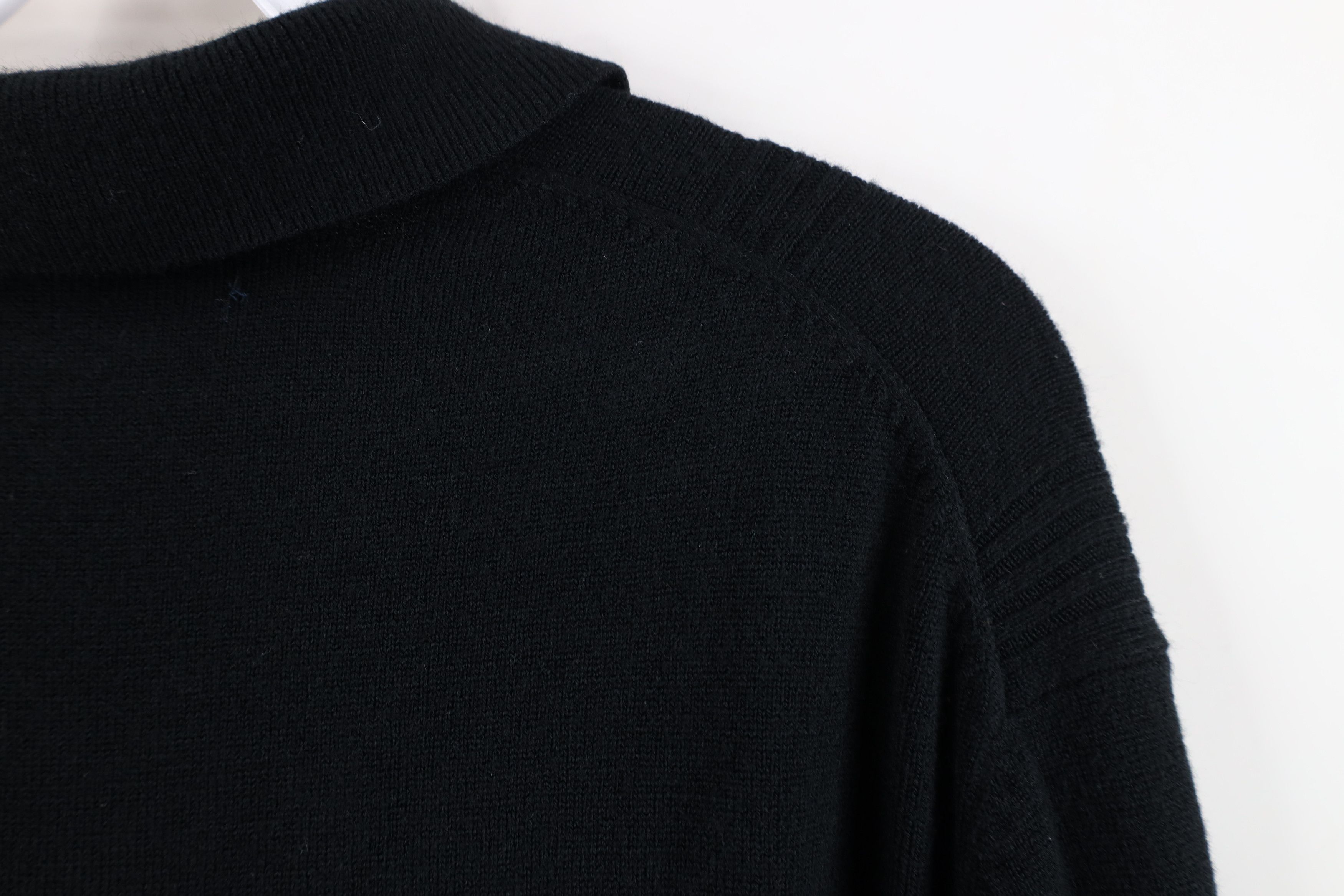 Vintage Vintage 90s Streetwear Soft Collared Pullover Sweater Black Size US L / EU 52-54 / 3 - 9 Thumbnail