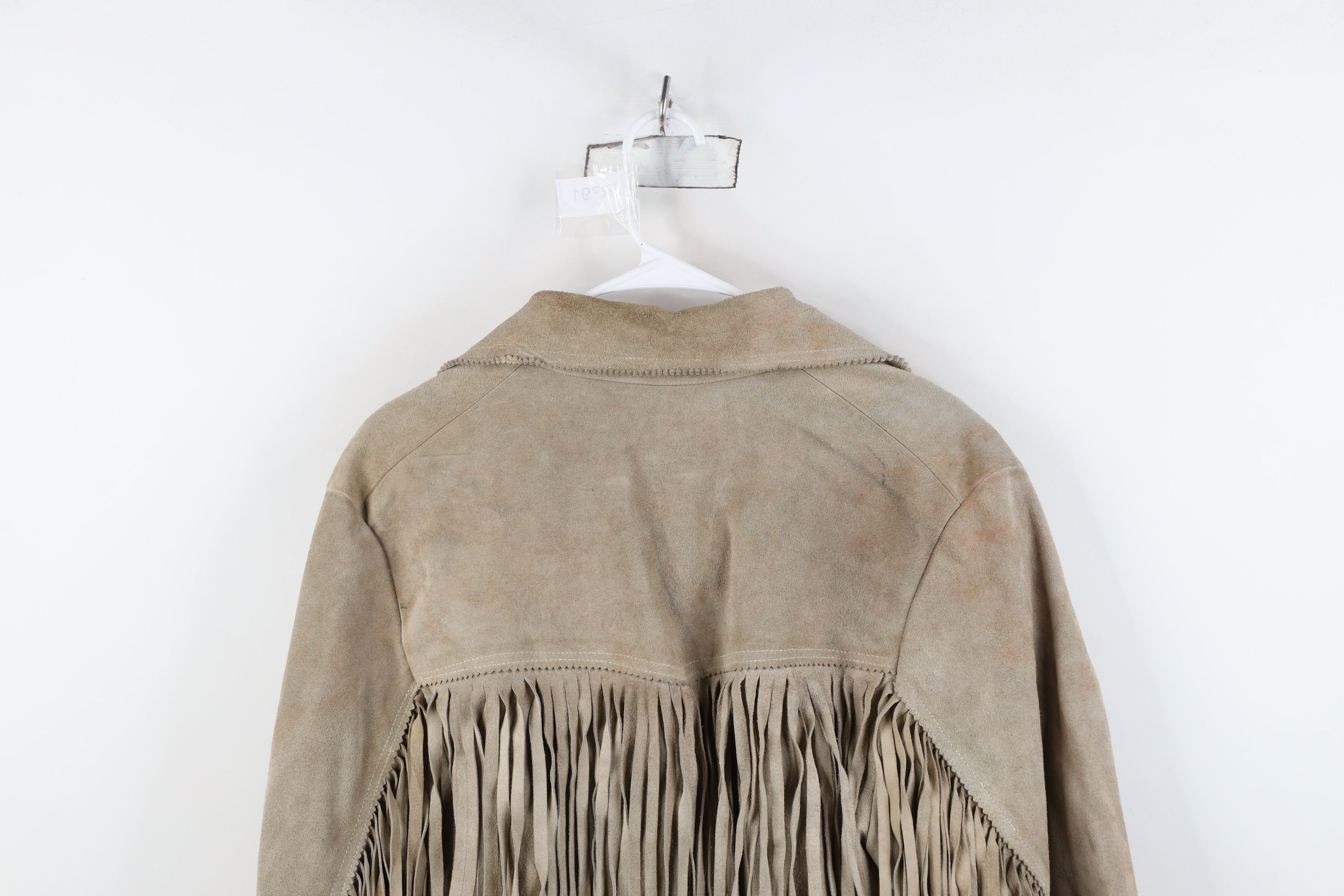Vintage Vintage 60s 70s Streetwear Western Suede Leather Jacket Size US L / EU 52-54 / 3 - 13 Thumbnail