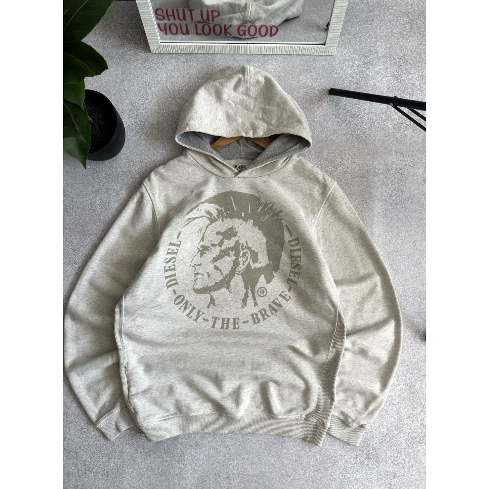 Diesel Vintage Diesel Hoodie Size M Gray Big Logo Y2K Men Size US M / EU 48-50 / 2 - 2 Thumbnail