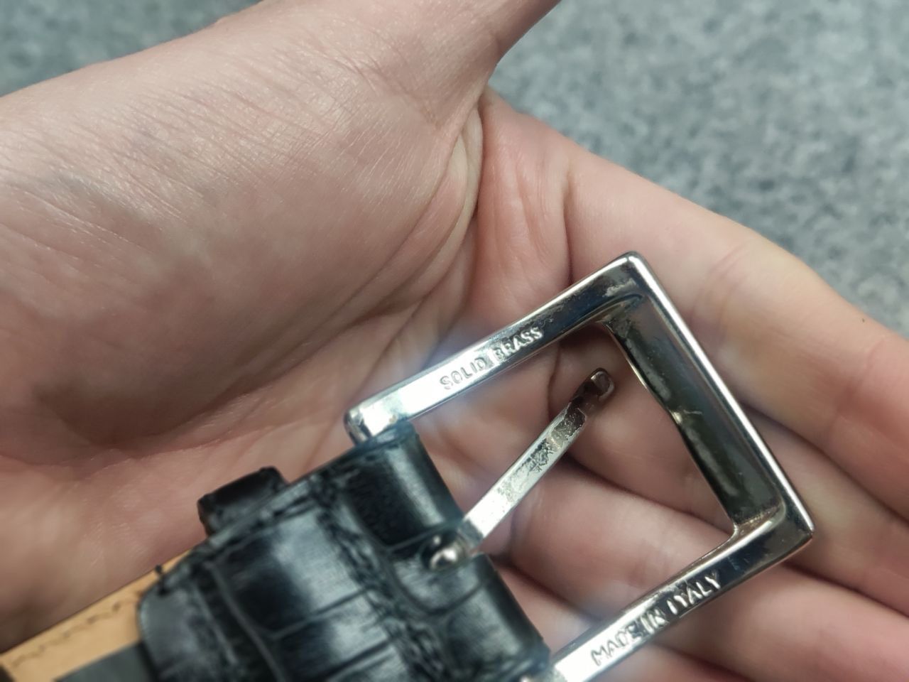 Boggi Boggi Milano Italy Design crocodile embossed leather belt Size ONE SIZE - 12 Thumbnail