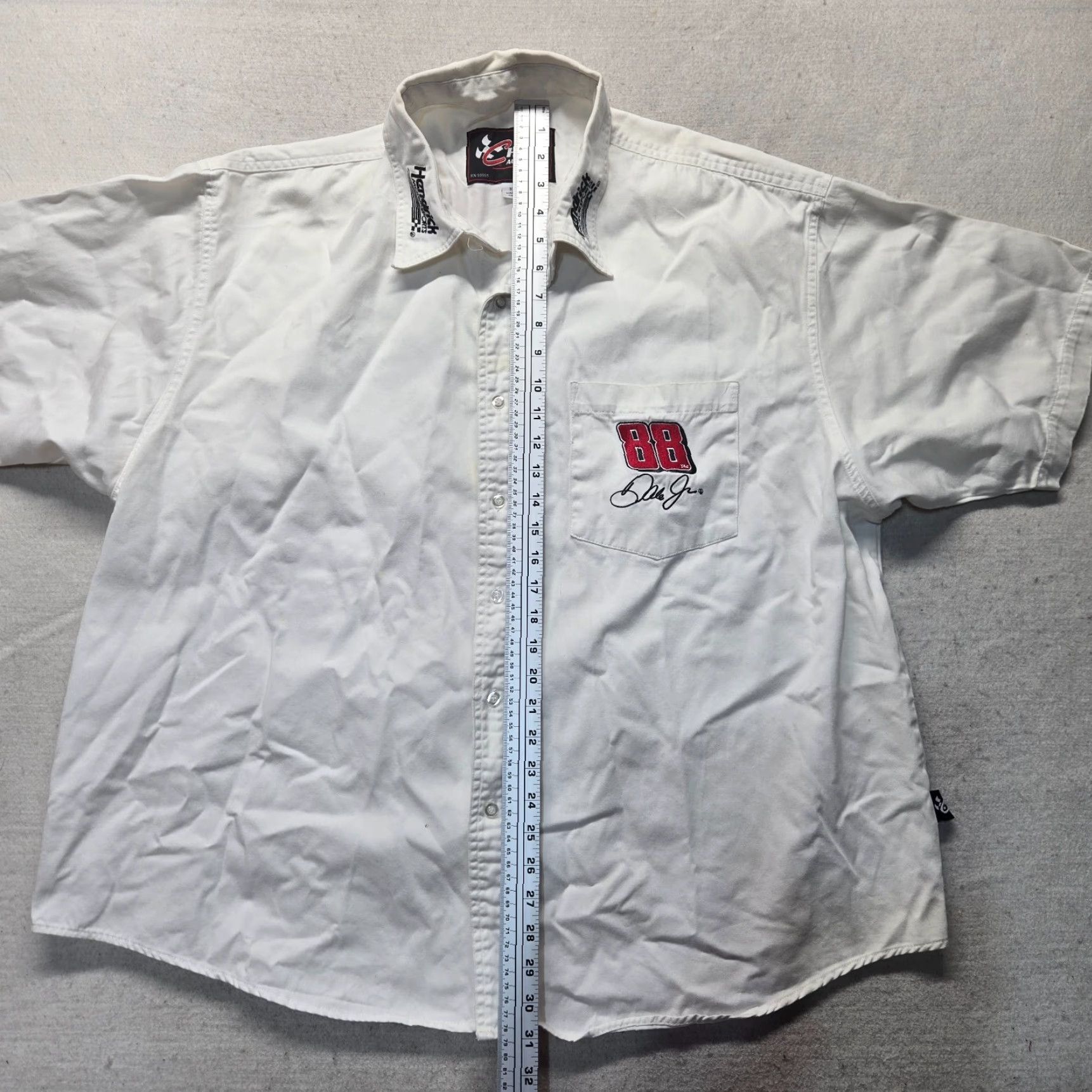 Vintage Chase Shirt Adult Men's 3XL White Button-Up Dale Earnhardt Jr Mens Size US XXL / EU 58 / 5 - 6 Thumbnail