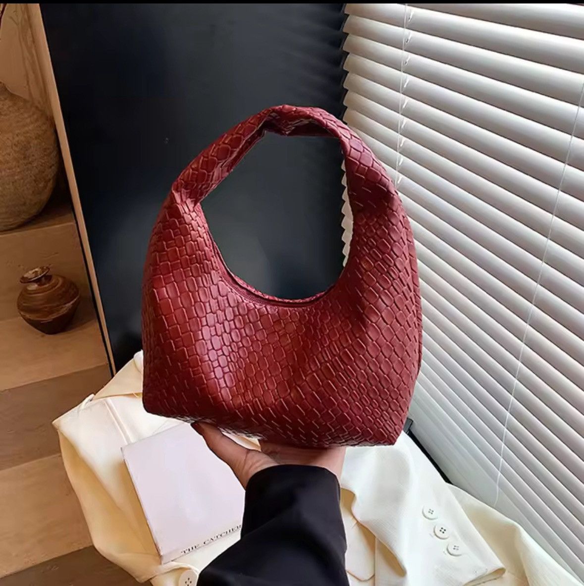 Japanese Brand PU Leather Small Top-handle Shoulder Bag Size ONE SIZE - 3 Thumbnail