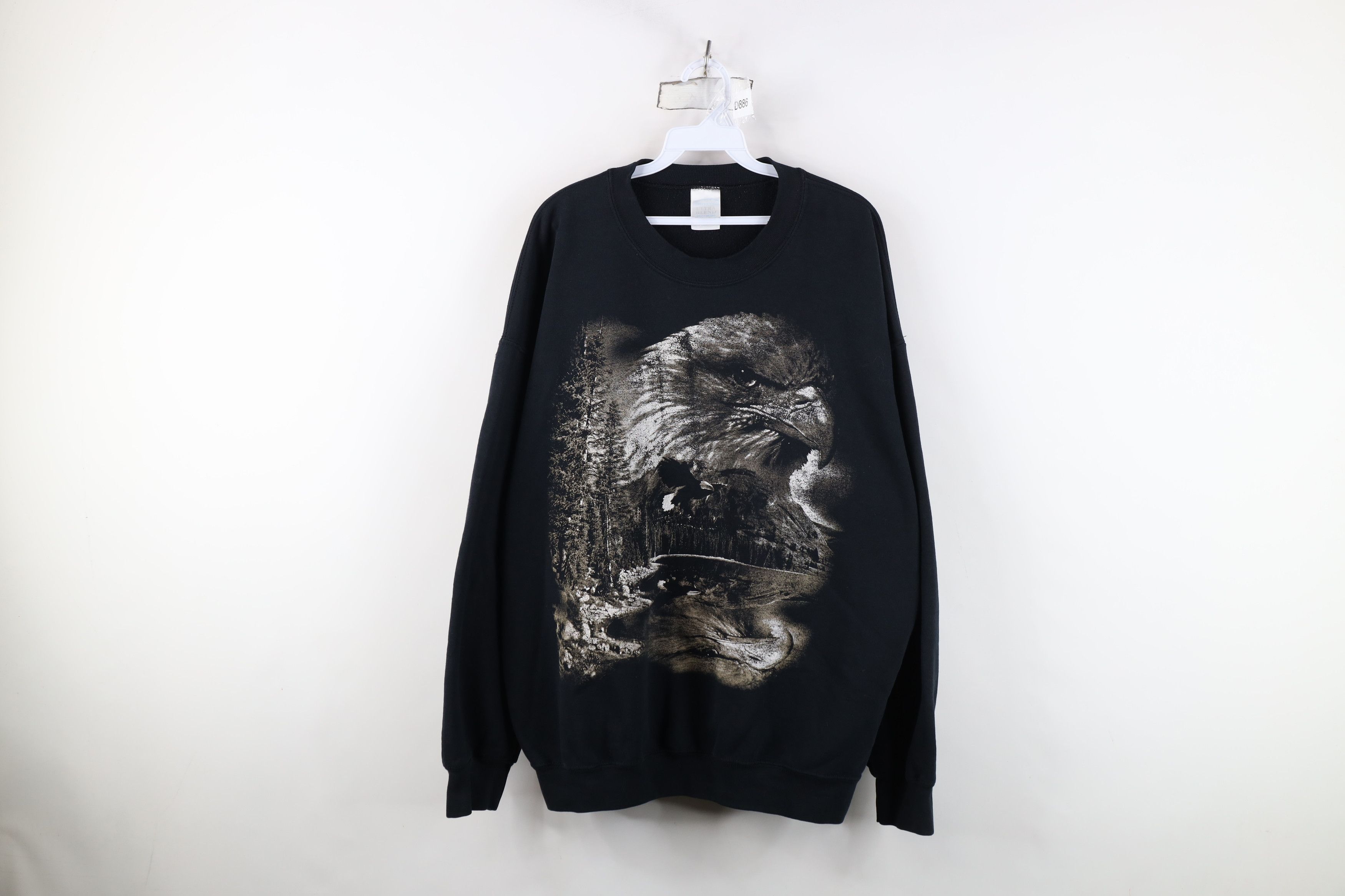 Vintage Vintage 90s Y2K Streetwear Eagle Mountain Sweatshirt Black Size US XL / EU 56 / 4 - 1 Thumbnail