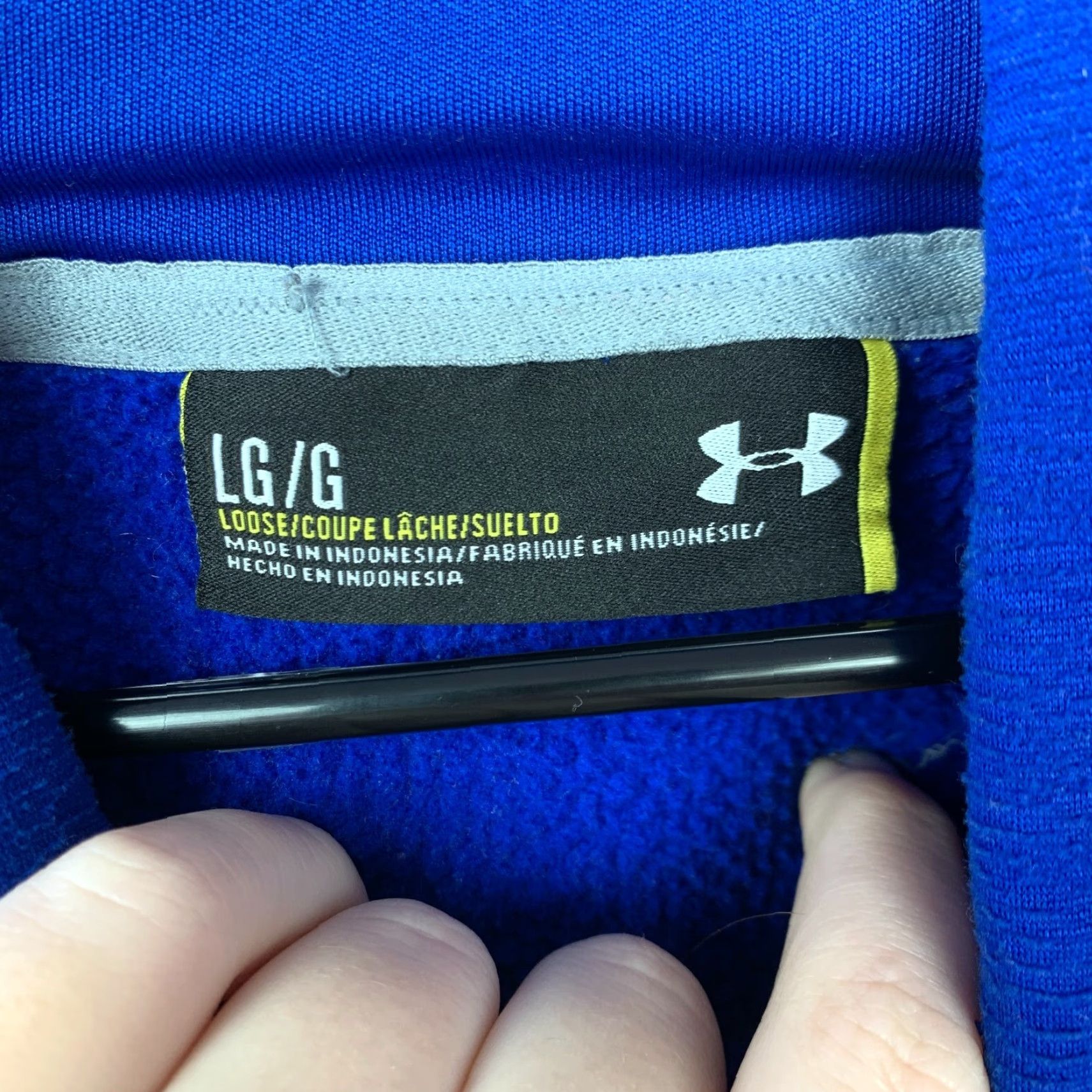 Under Armour Under Armour Hoodie Mens Large Blue Destroyed Loose Fit Pullover Hooded Sweatshirt Theme: None Size US L / EU 52-54 / 3 - 7 Thumbnail