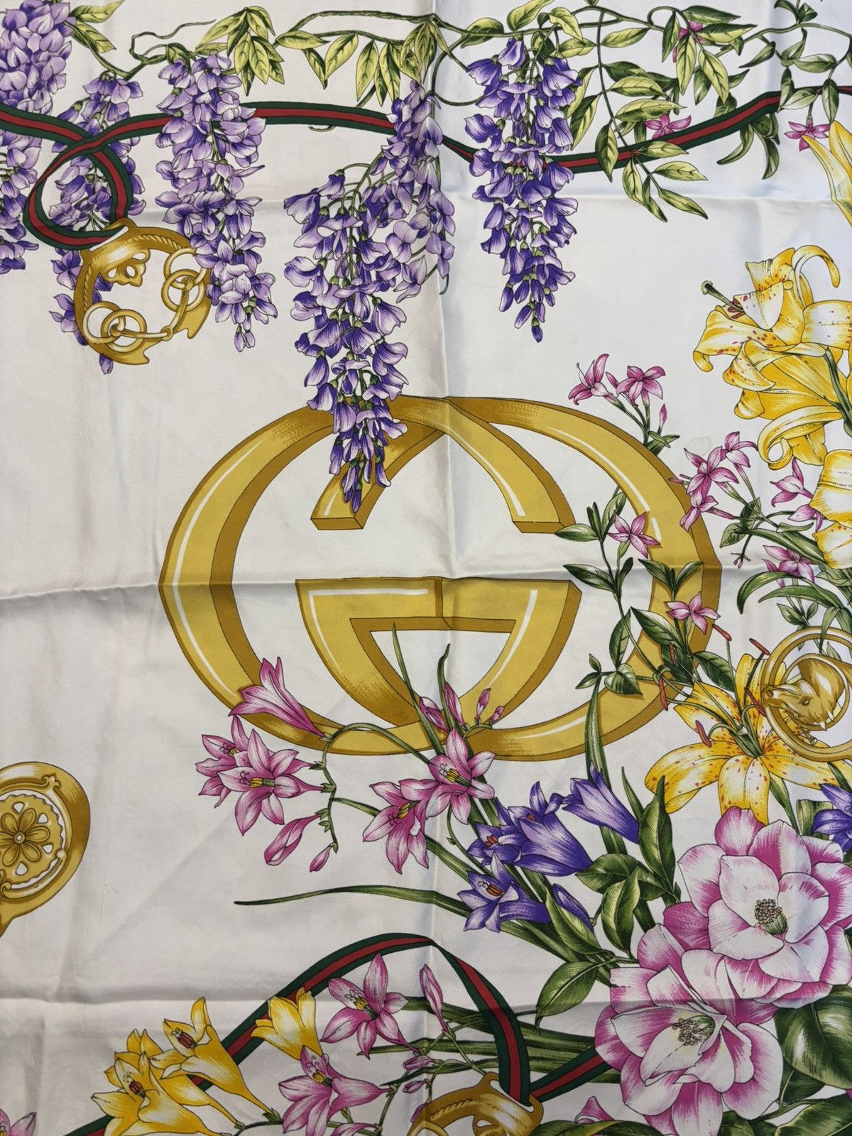 Gucci Gucci Flora GG silk scarf Size ONE SIZE - 2 Thumbnail
