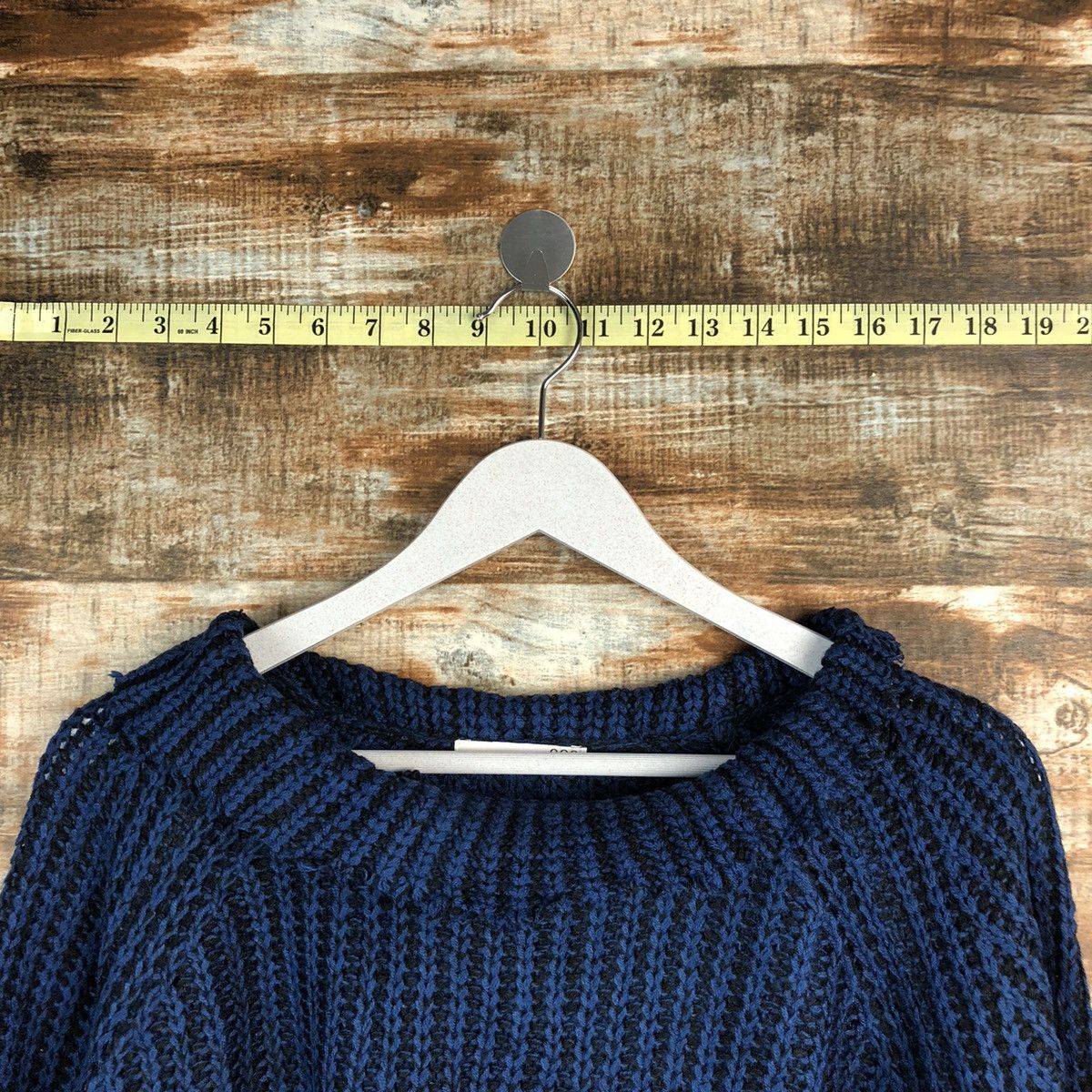Homespun Knitwear × Japanese Brand 003 J.Ferry Blue Knitwear crop top #A1690 Size M / US 6-8 / IT 42-44 - 4 Thumbnail