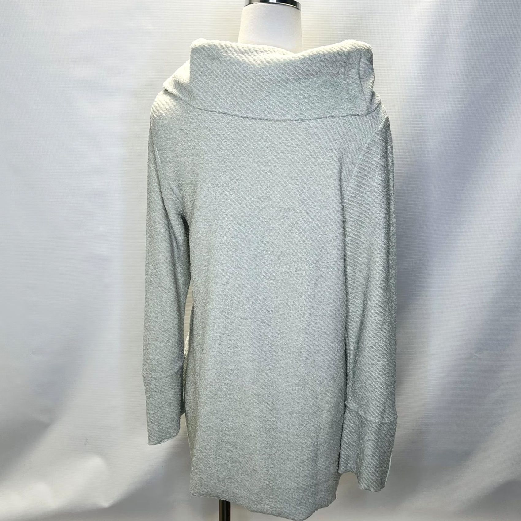 Soft Surroundings Soft Surroundings Sweater Womens Large Green Langley Cowl Neck Button Tunic New Size L / US 10 / IT 46 - 3 Thumbnail