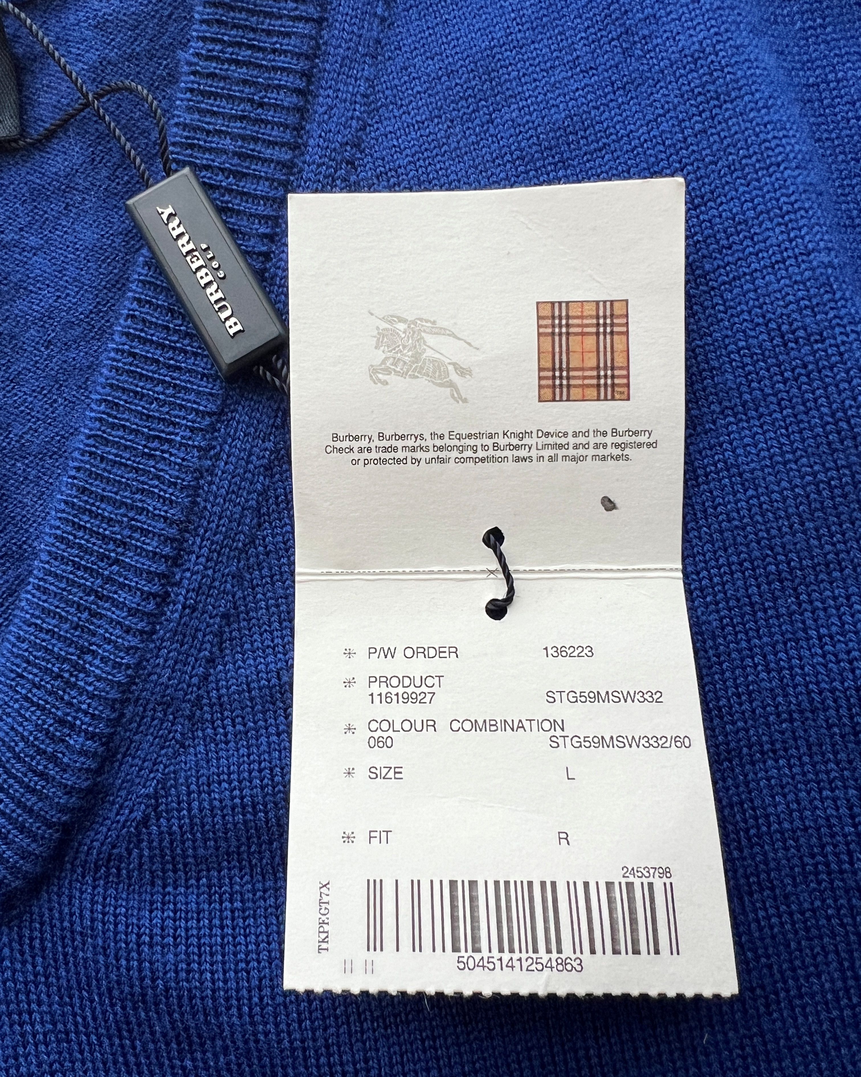 Burberry BURBERRY GOLF EXTRA FINE MERINO WOOL VEST WAISTCOAT Size US L / EU 52-54 / 3 - 5 Thumbnail