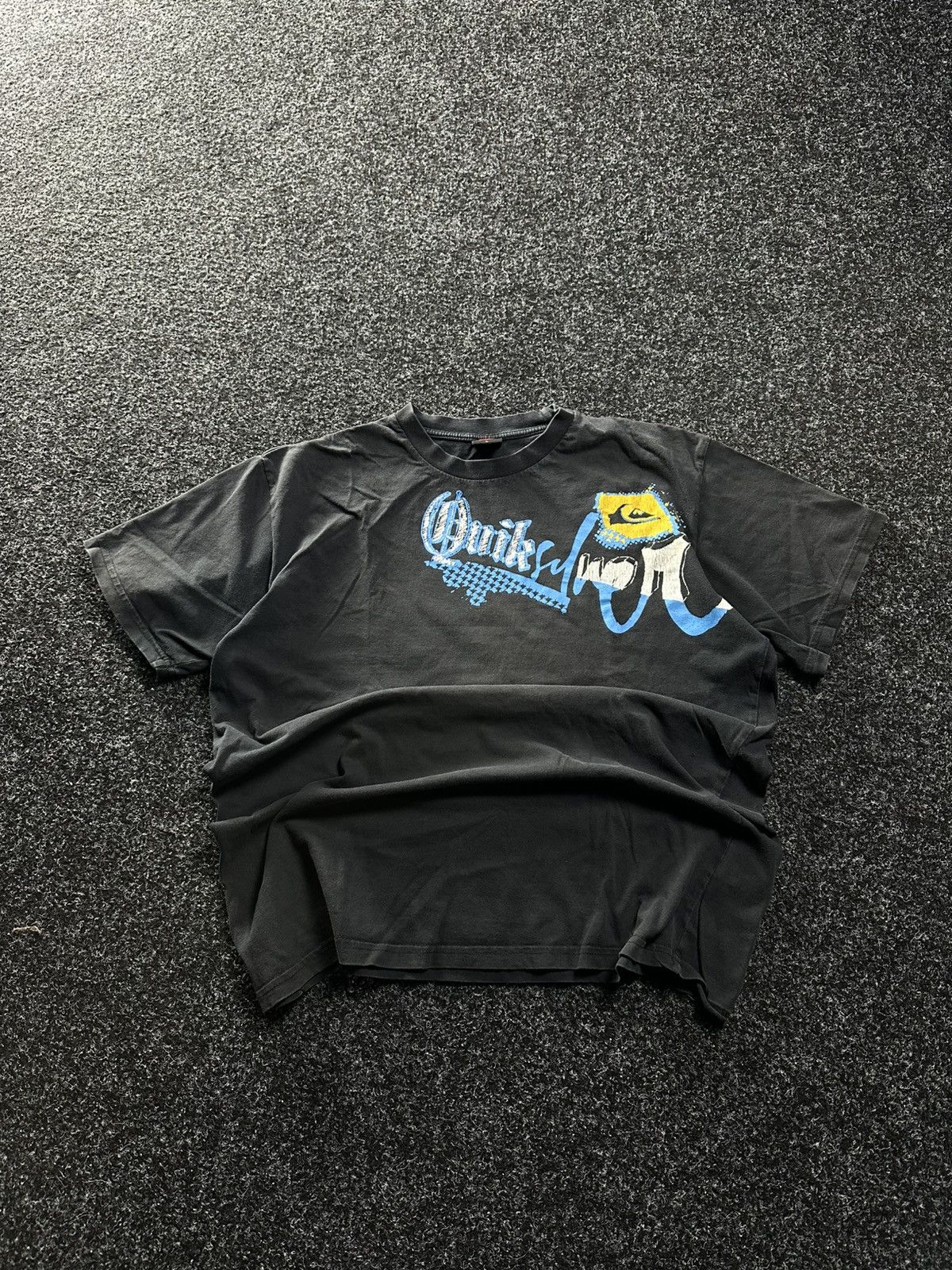 Quiksilver 🚨 VINTAGE BIG LOGO QUICKSILVER black faded SURF Y2K RARE Size US L / EU 52-54 / 3 - 1 Thumbnail
