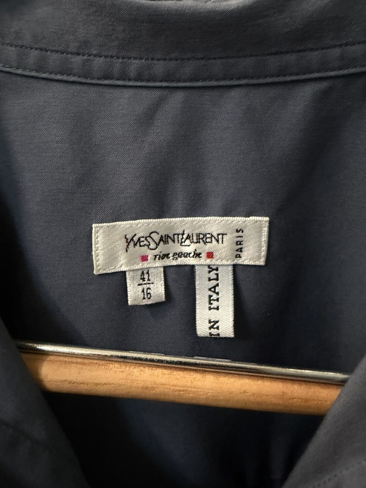 Yves Saint Laurent YSL Rive Gauche - Hidden Placket Shirt by Hedi Slimane Size US XL / EU 56 / 4 - 7 Thumbnail