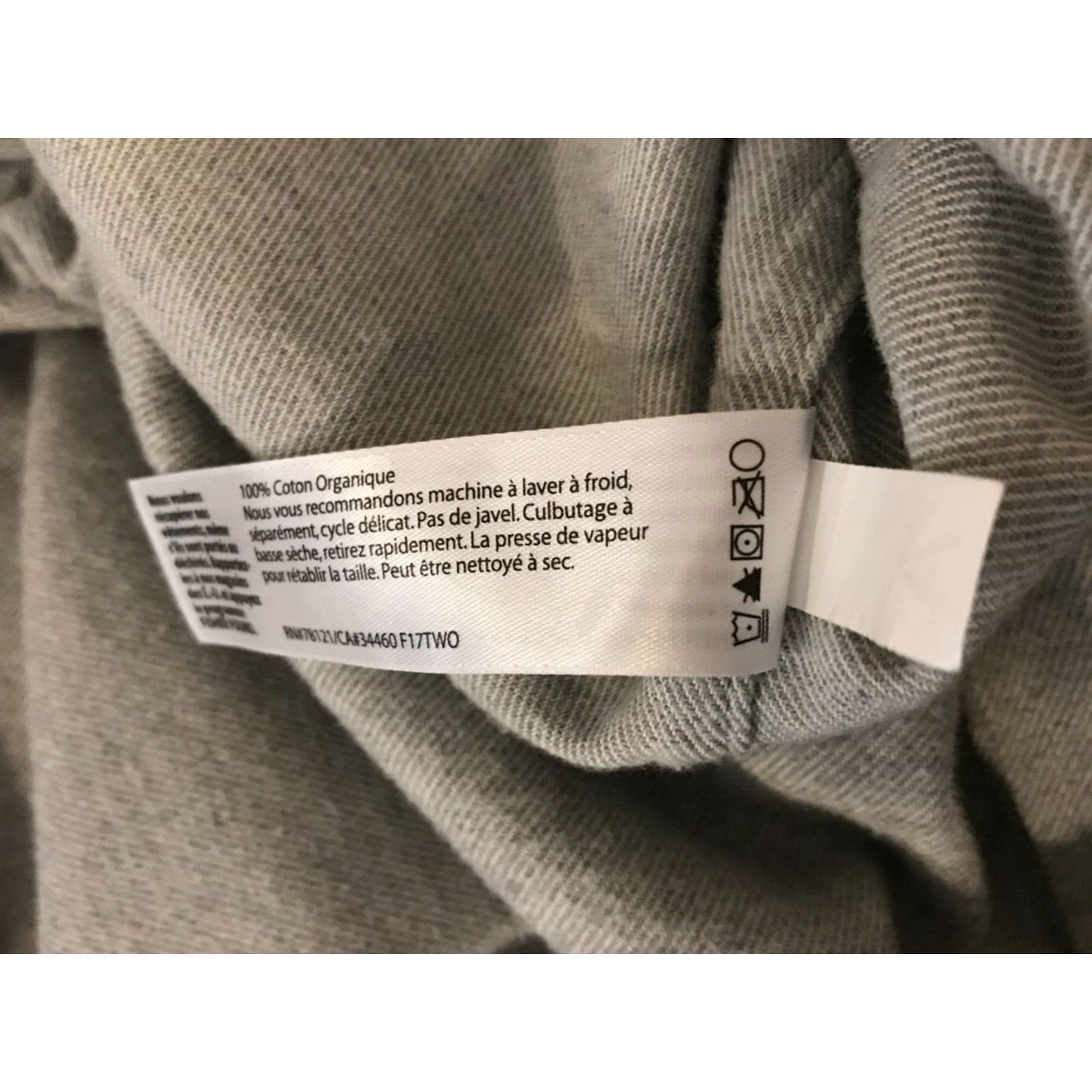Eileen Fisher Eileen Fisher Organic Cotton Gray Flannel Button Blouse Size XXS / US 00 / IT 34 - 11 Thumbnail