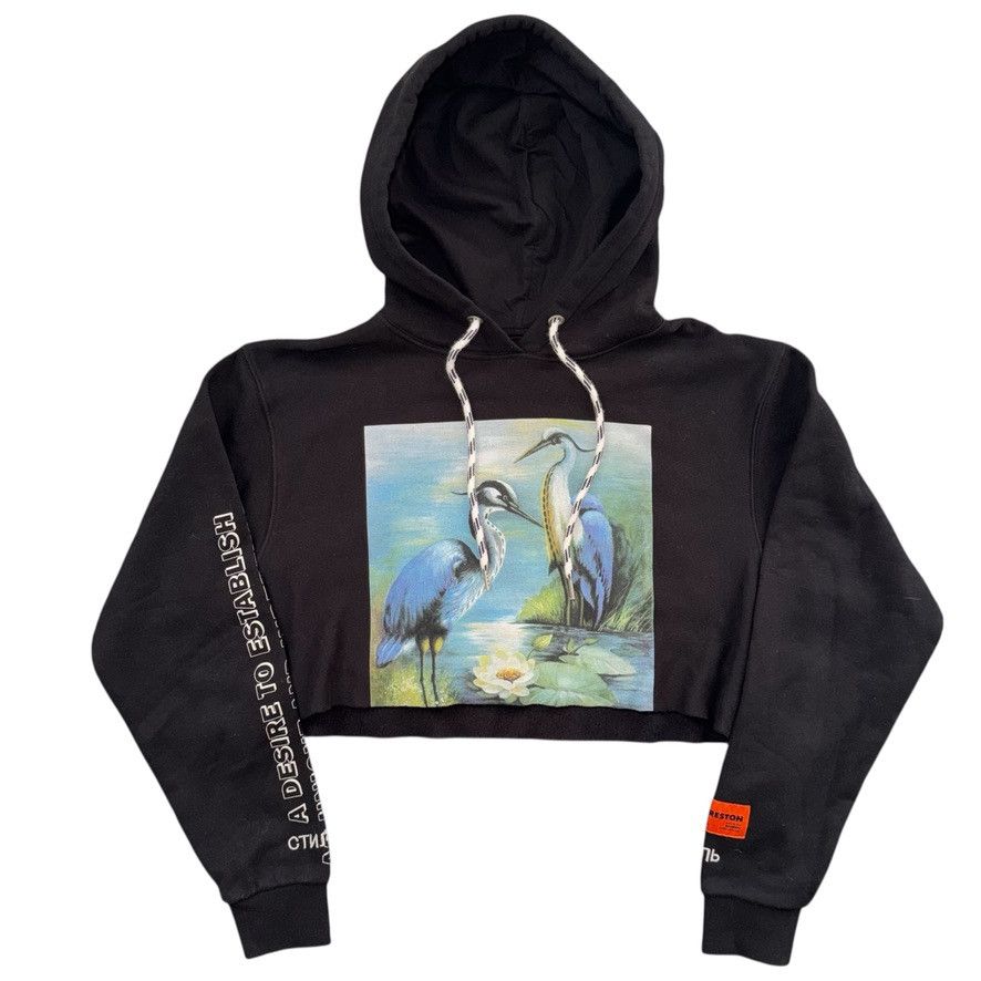 Heron Preston HERON PRESTON CROP HOODIE Size S / US 4 / IT 40 - 1 Thumbnail