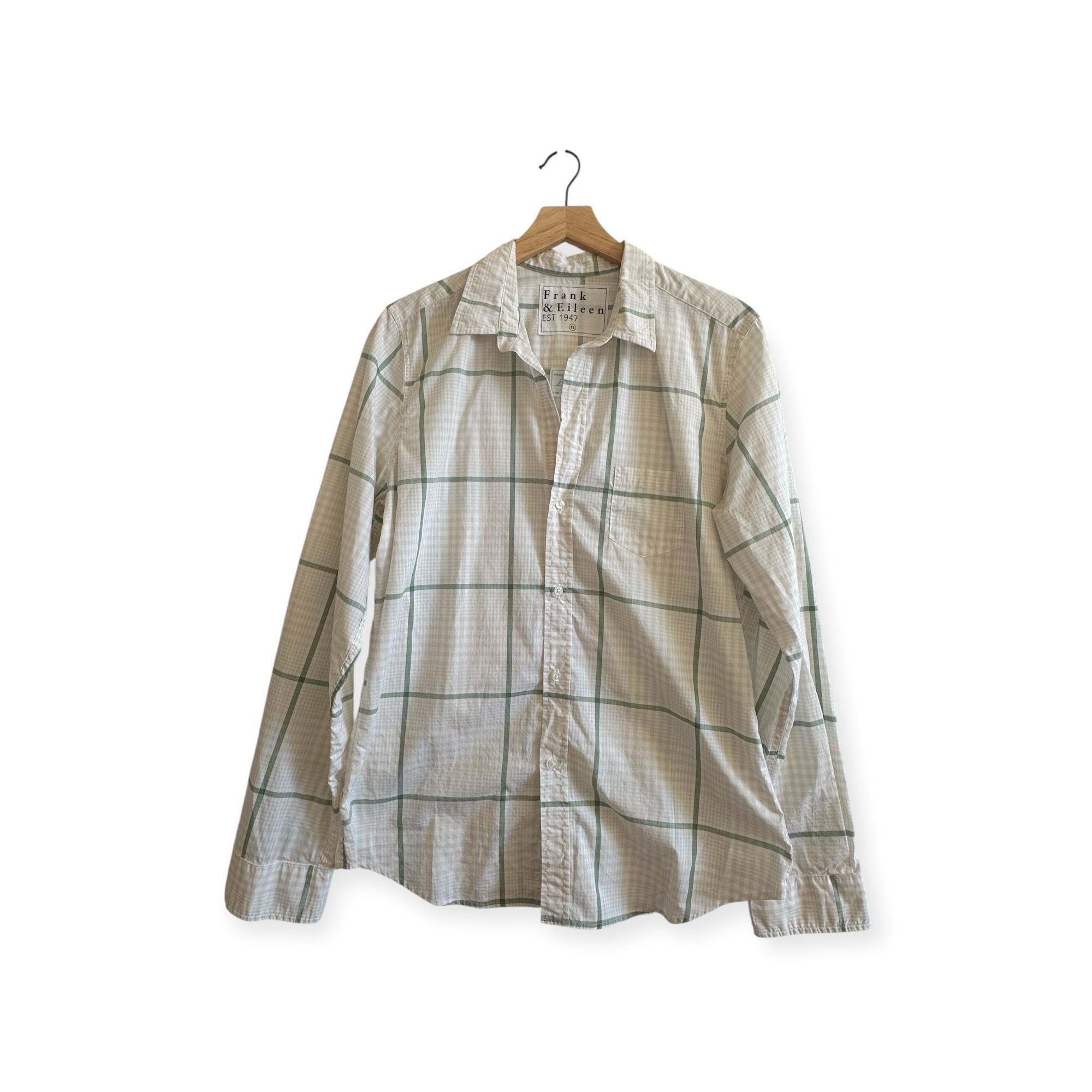 Frank & Eileen Frank & Eileen Barry Shirt, Size XL , Green/sand Check, New, Size XL / US 12-14 / IT 48-50 - 1 Thumbnail