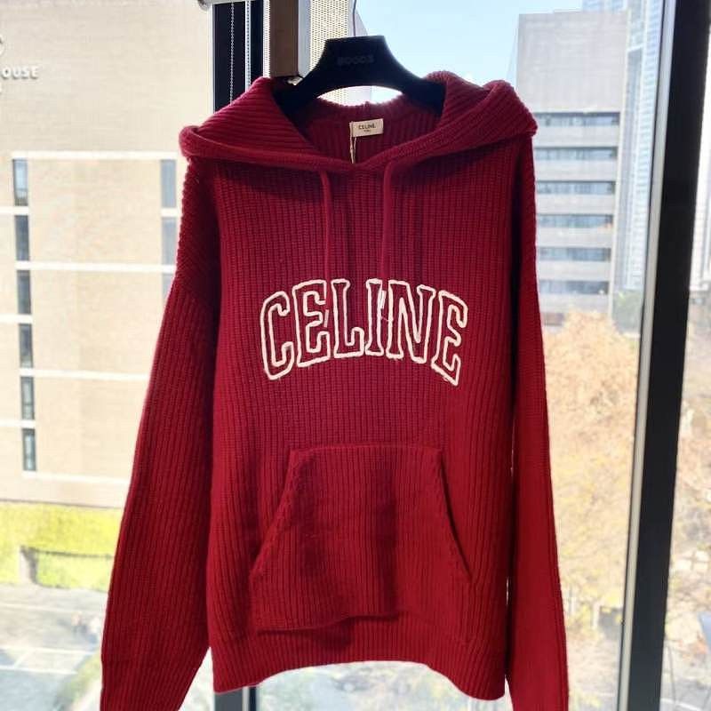 Celine Celine Knit Logo Hoodie Size S Size US S / EU 44-46 / 1 - 1 Thumbnail