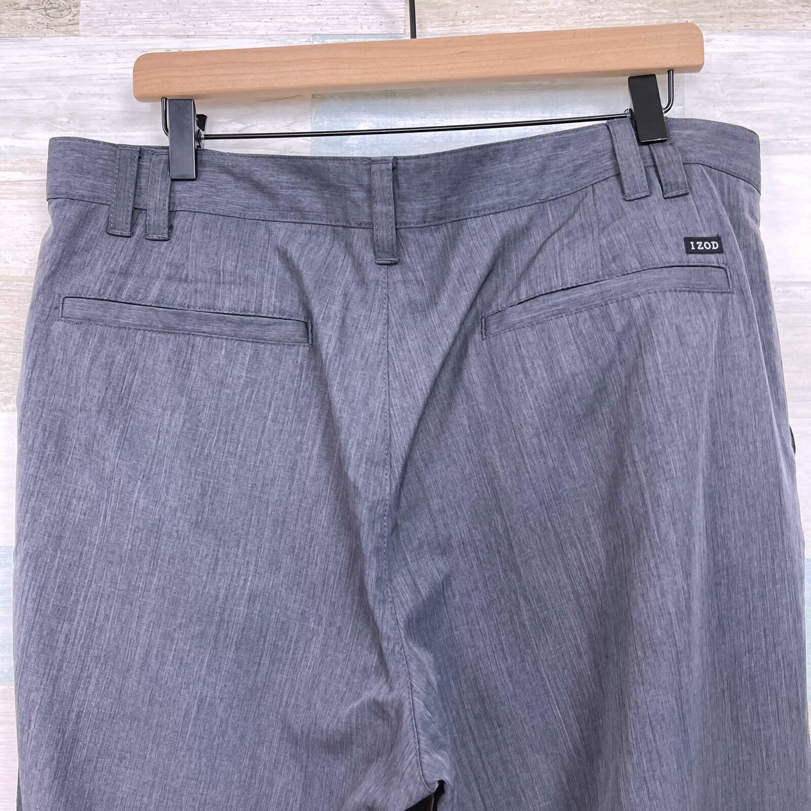 Izod IZOD Golf Flat Front Woven Pants Gray 4 Pocket Mens 36 Size US 36 / EU 52 - 5 Thumbnail