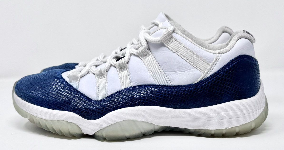 Jordan Brand × Nike Nike Air Jordan XI 11 Low Navy Snakeskin 2019 Retro size 8.5 Size US 8.5 / EU 41-42 - 2 Thumbnail