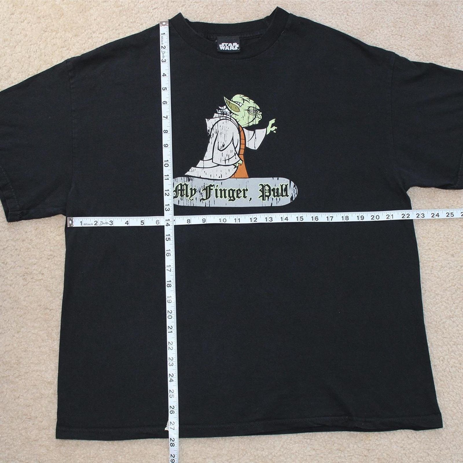 Star Wars Black Vintage Y2K Star Wars Yoda Graphic Tee Size US XL / EU 56 / 4 - 2 Thumbnail