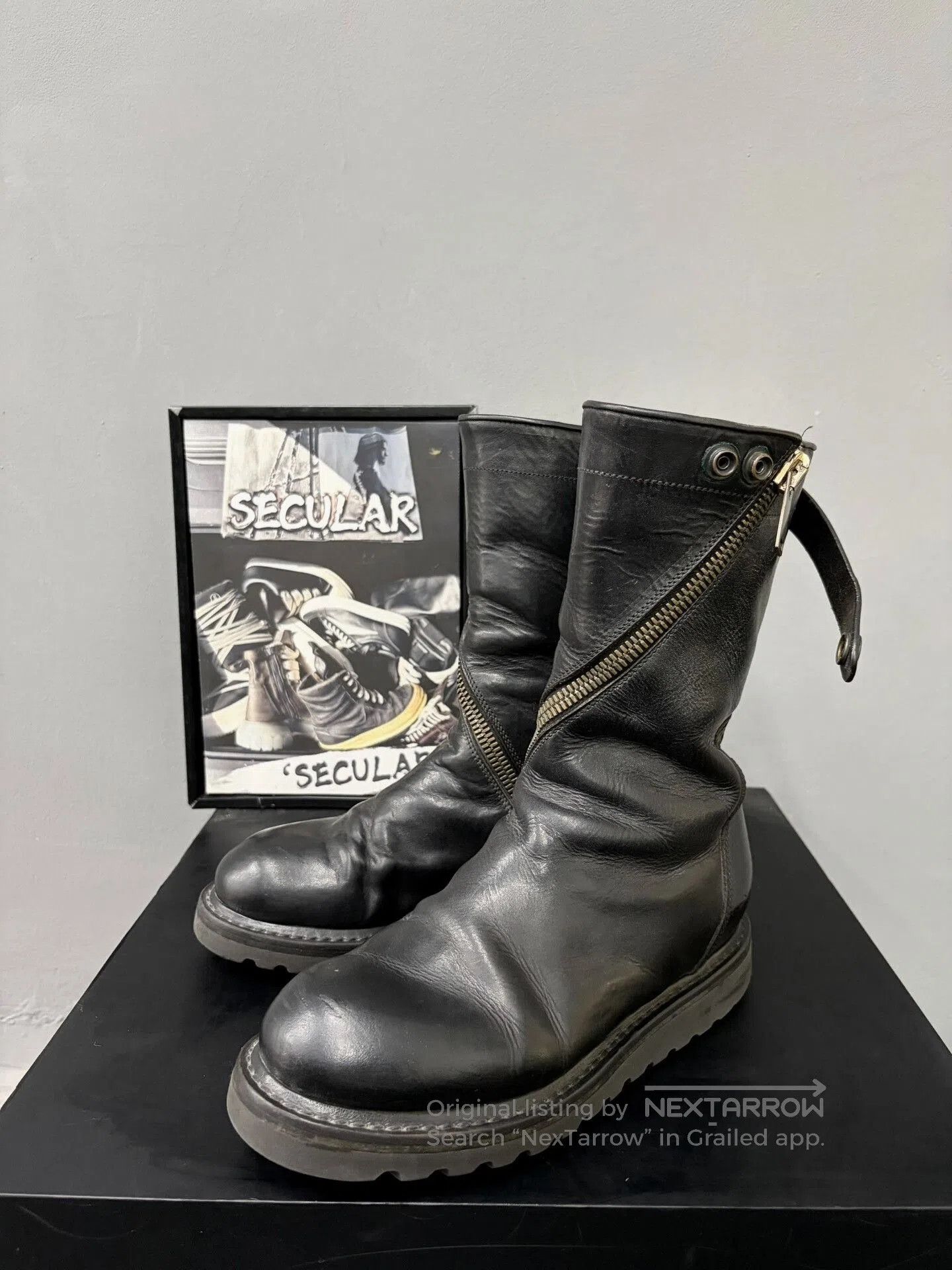 Rick Owens Rick Owens Spiral Zip Military Boots. Size US 5 / IT 35 - 1 Thumbnail