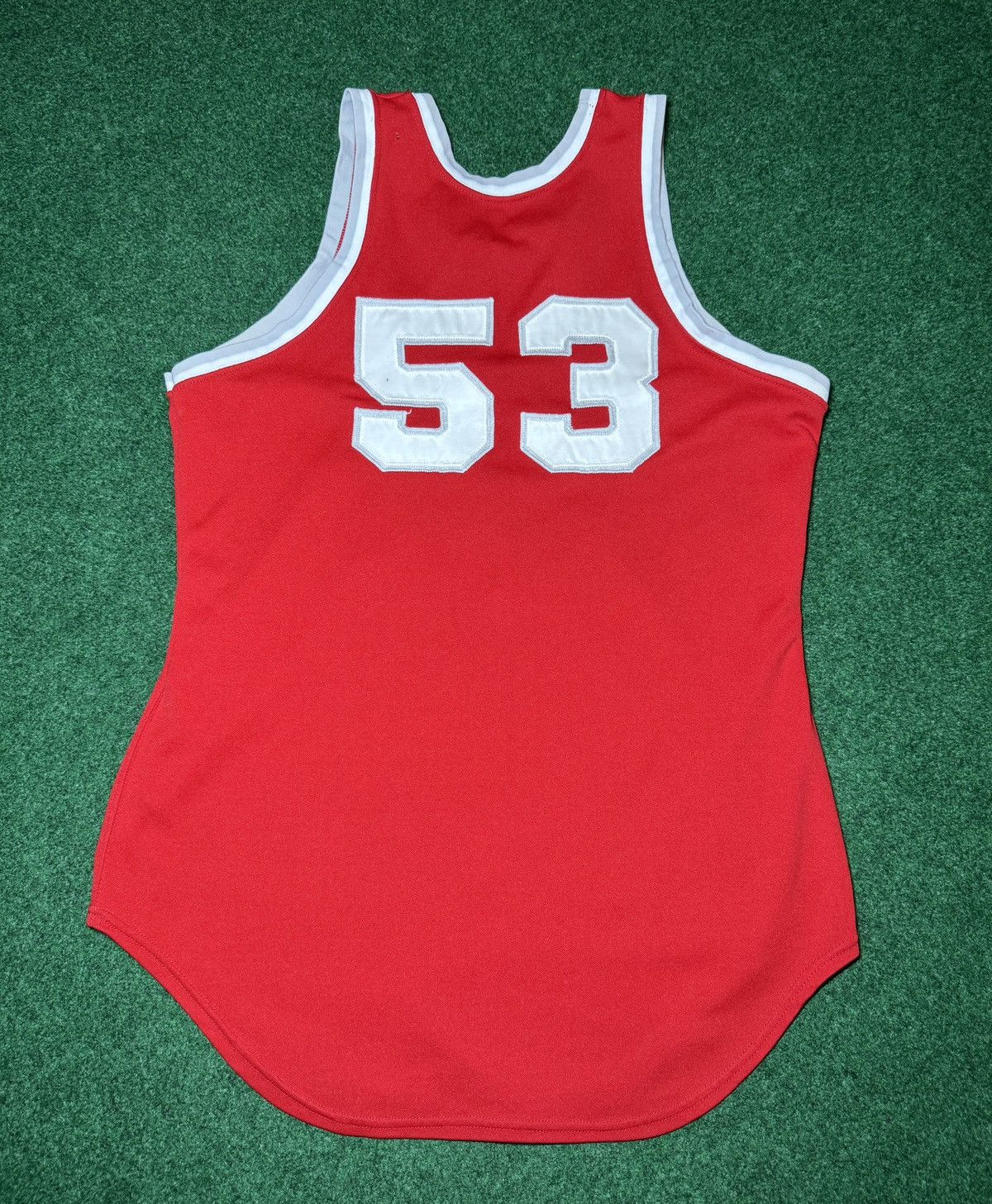 Vintage × Wilson Vintage 70s Wilson Red Basketball Large #53 East High Jersey Size US L / EU 52-54 / 3 - 4 Thumbnail