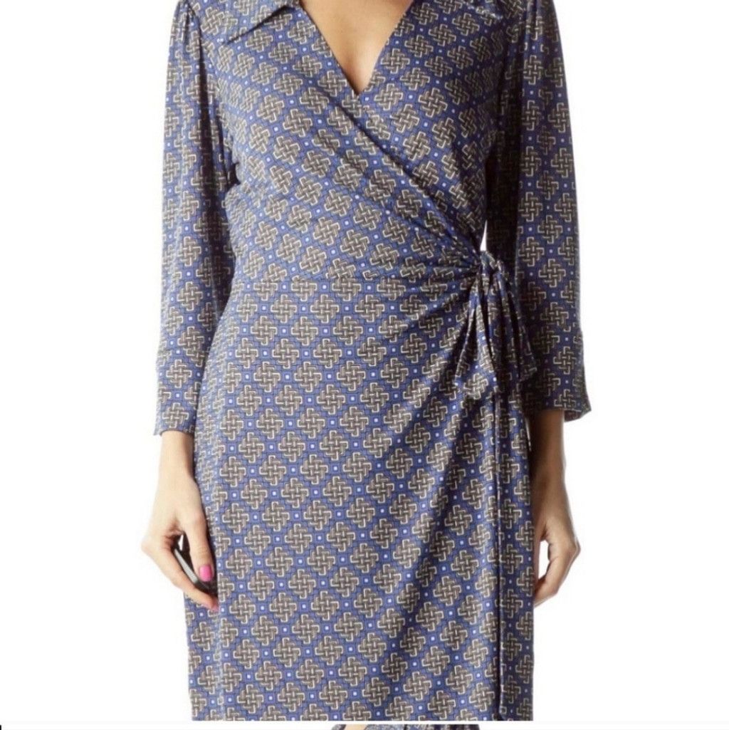 Laundry by Shelli Segal NWOT Laundry Shelli Segal Dazzling blue wrap dress sz Small Size S / US 4 / IT 40 - 2 Thumbnail